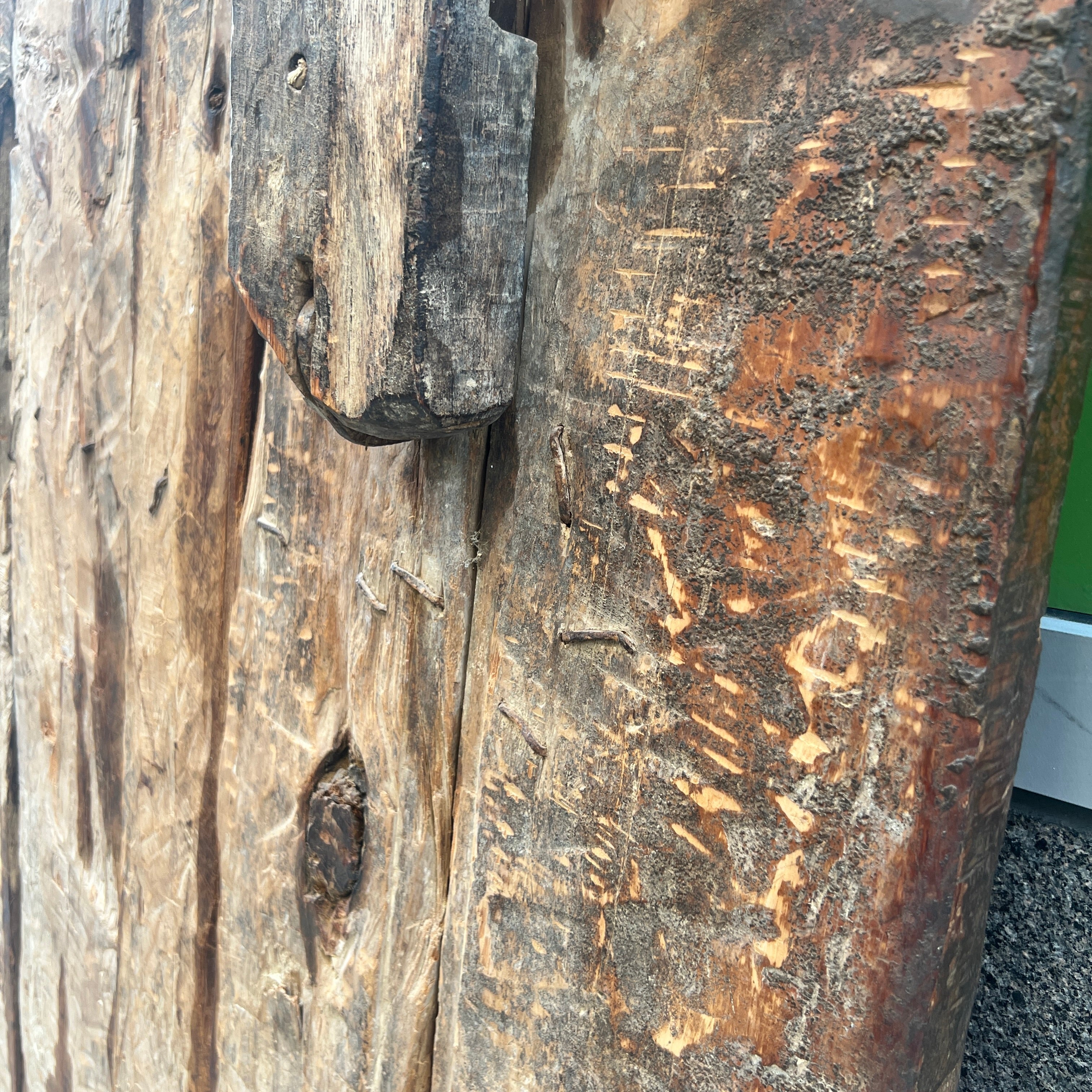 Authentic vintage Moroccan door. Berber Mountains Morocco. Traditional real door used in Morocco.