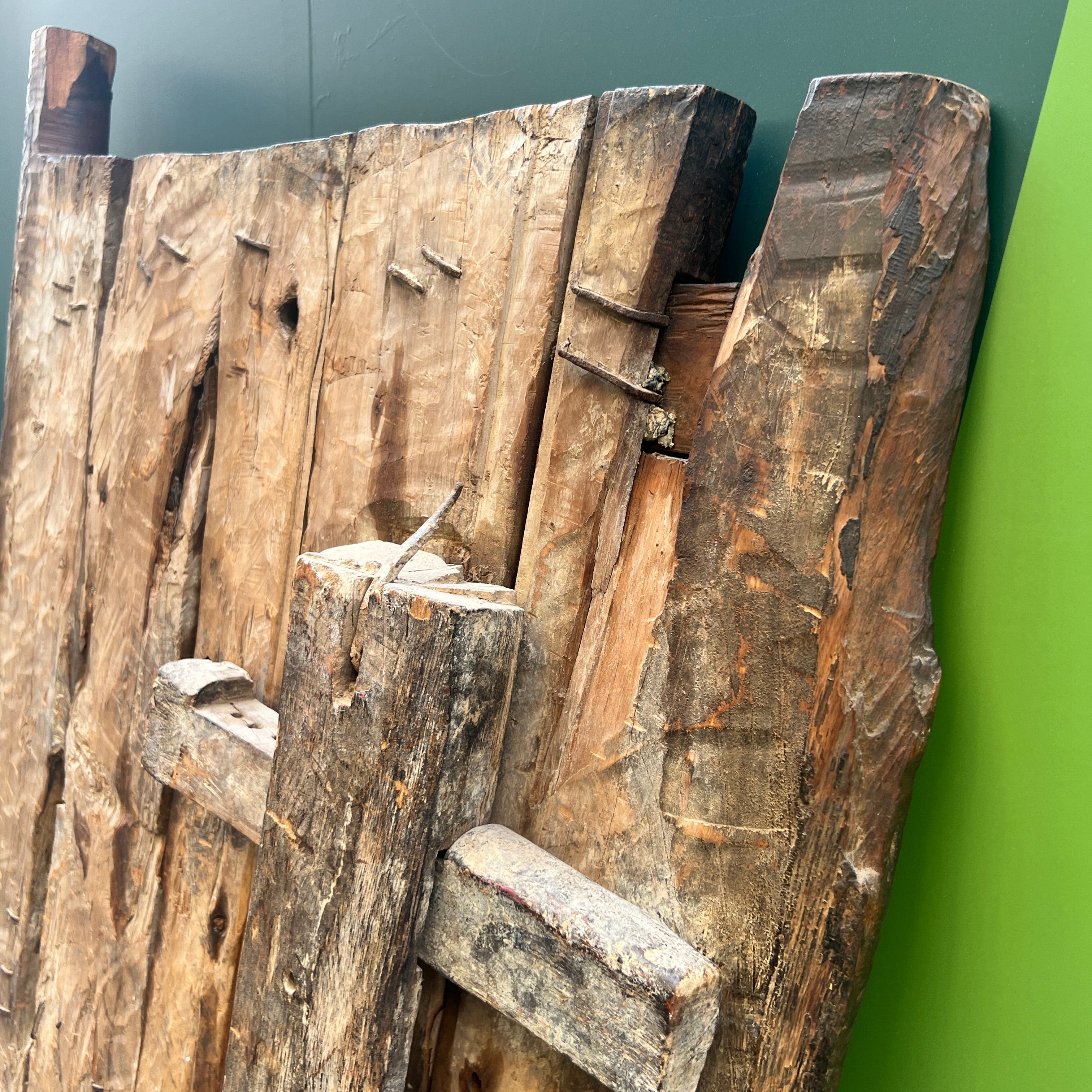 Authentic vintage Moroccan door. Berber Mountains Morocco. Traditional real door used in Morocco.