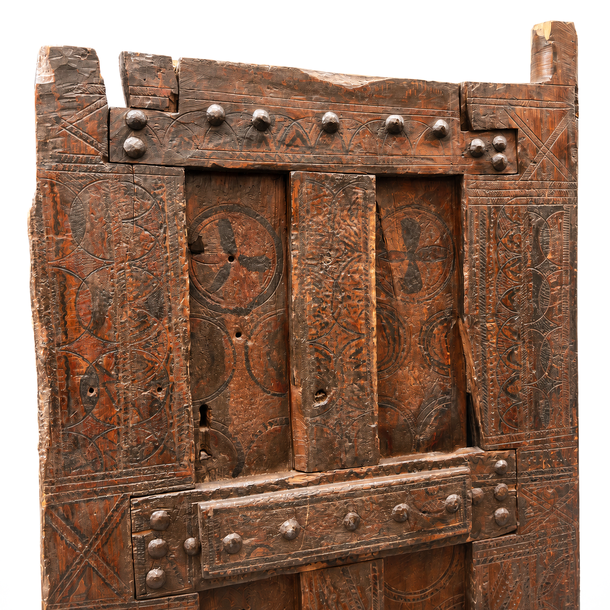 Authentic vintage Moroccan door. Berber Mountains Morocco. Traditional real door used in Morocco.