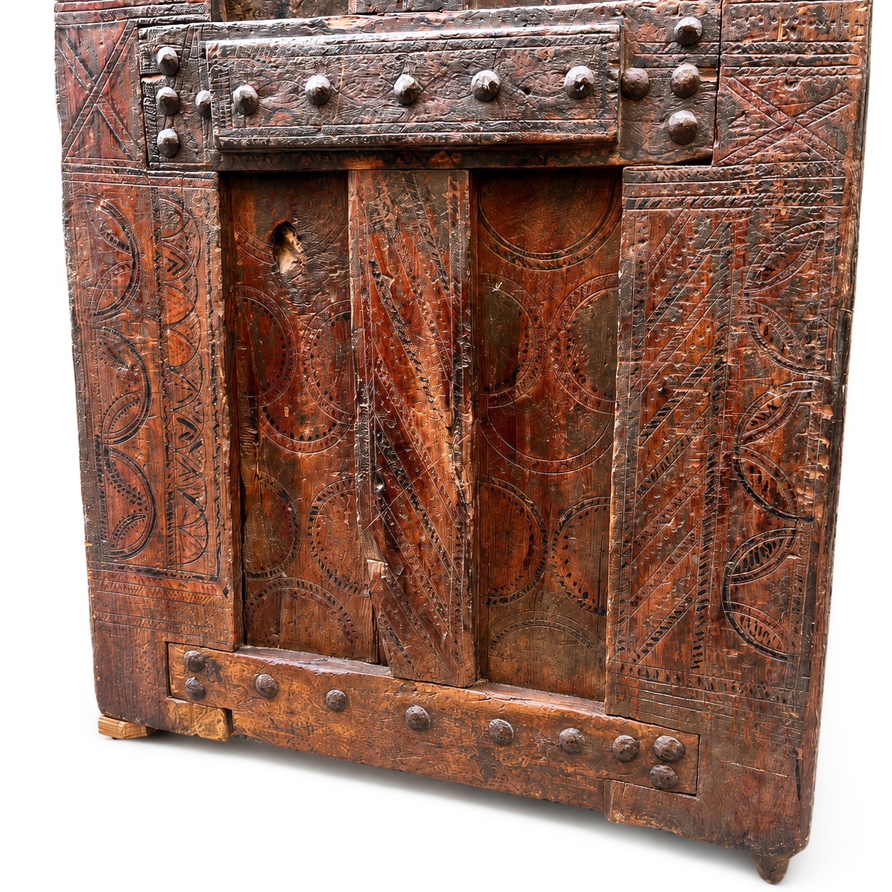Authentic vintage Moroccan door. Berber Mountains Morocco. Traditional real door used in Morocco.