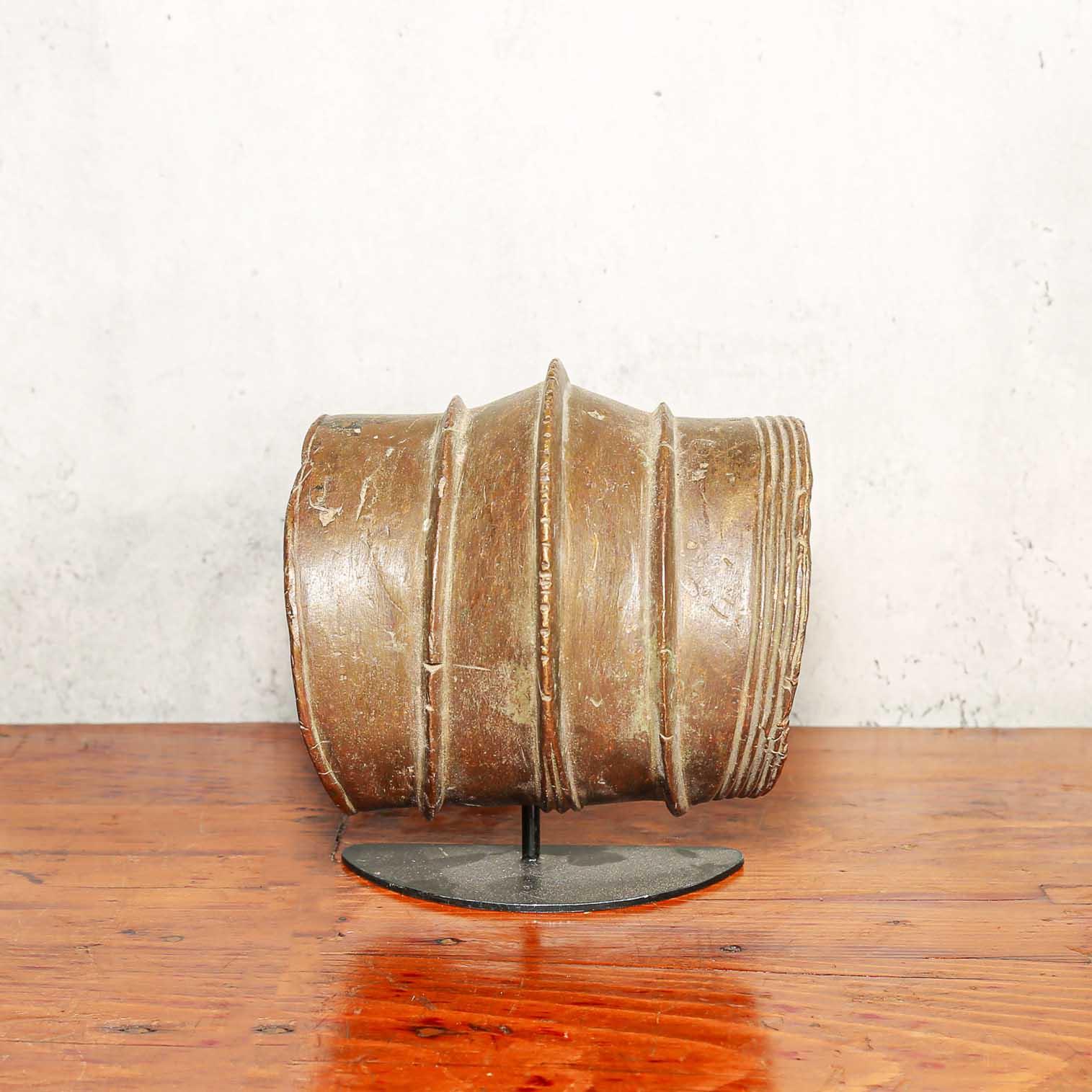 Handmade Copper Ekonda Anklet Currency from D.R. Congo on a table