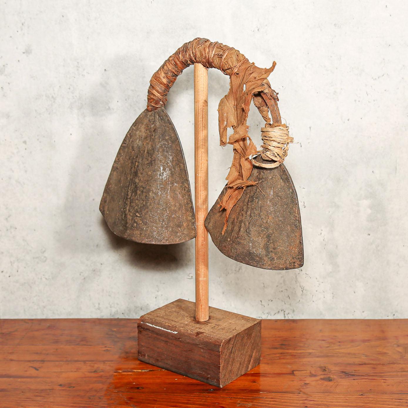 Handmade Iron Bamileke Double Gong from Cameroon right