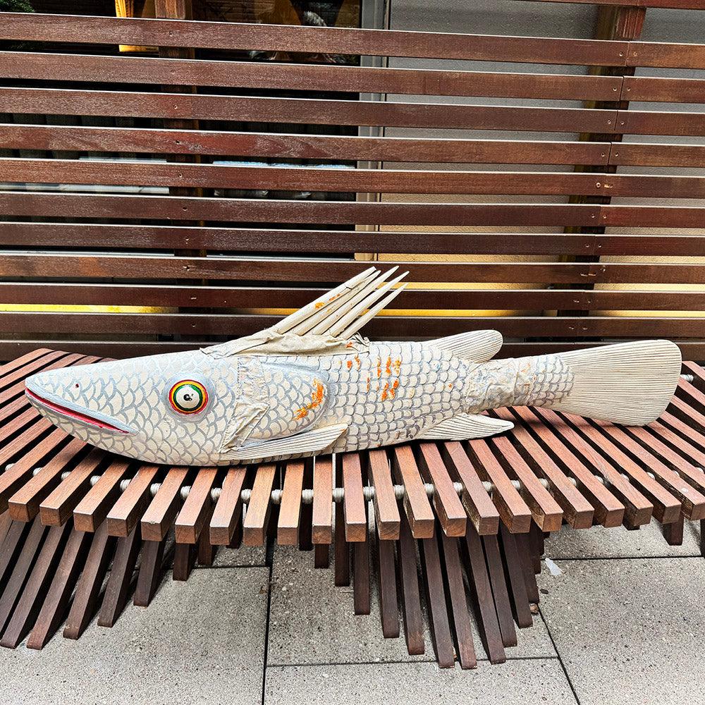 Bozo Fish Sculpture an African Art piece outside