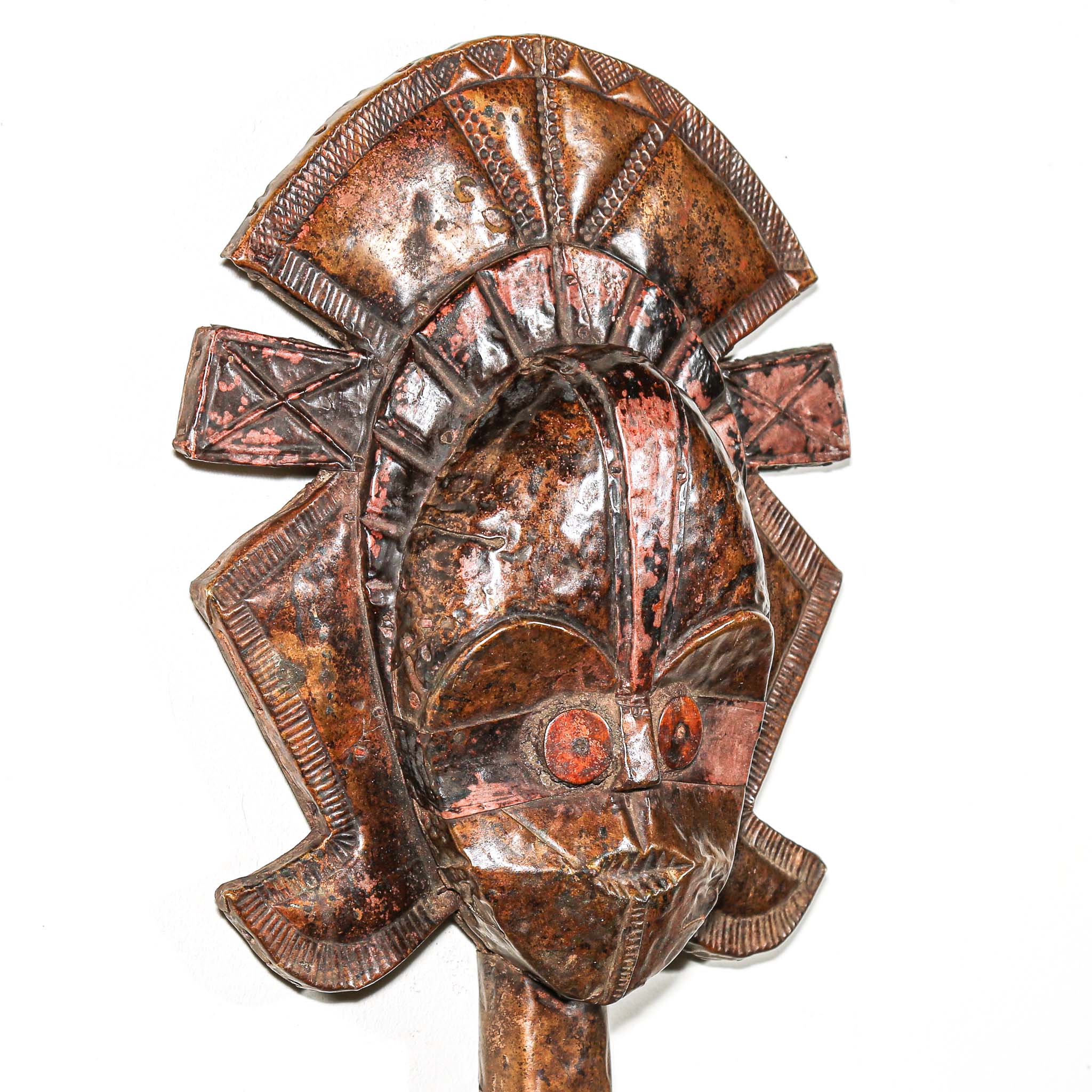 Handcrafted Kota reliquary guardian figure from Gabon – African antique sculpture for interior design