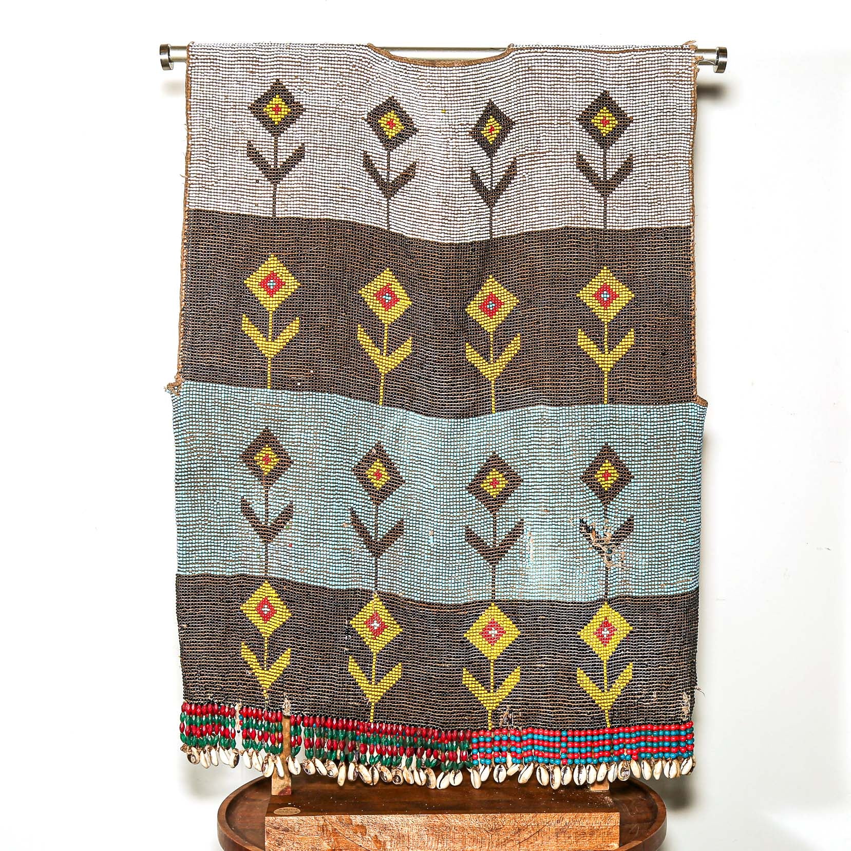 Blue Kirdi Beaded Tunic, Cameroon