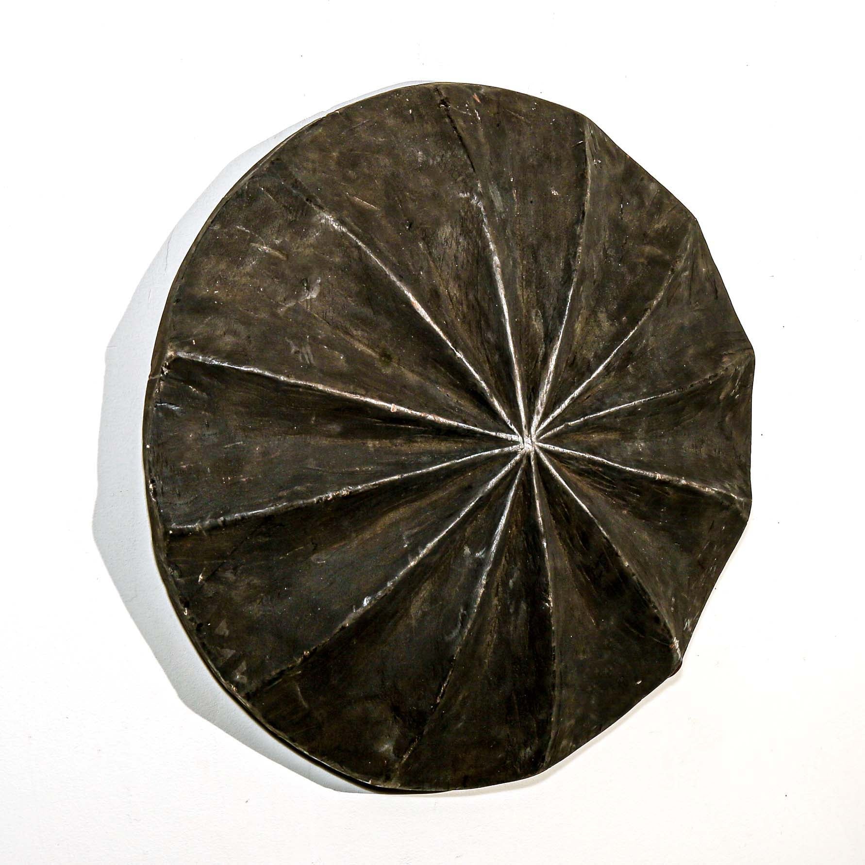 Black Round Dancing Shield from Cameroon Vintage Collectible Art & Home Decor