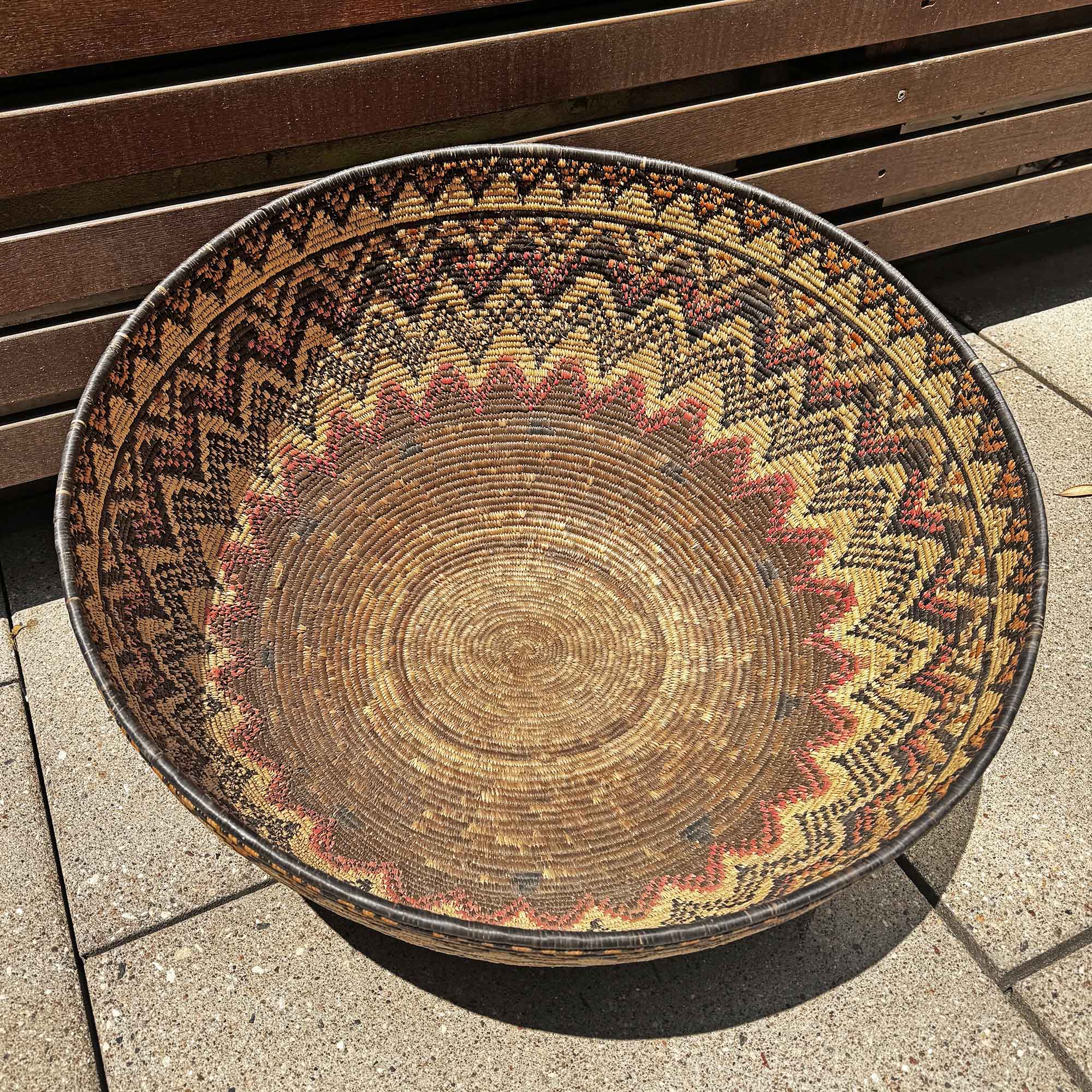 very large hand made African Basket