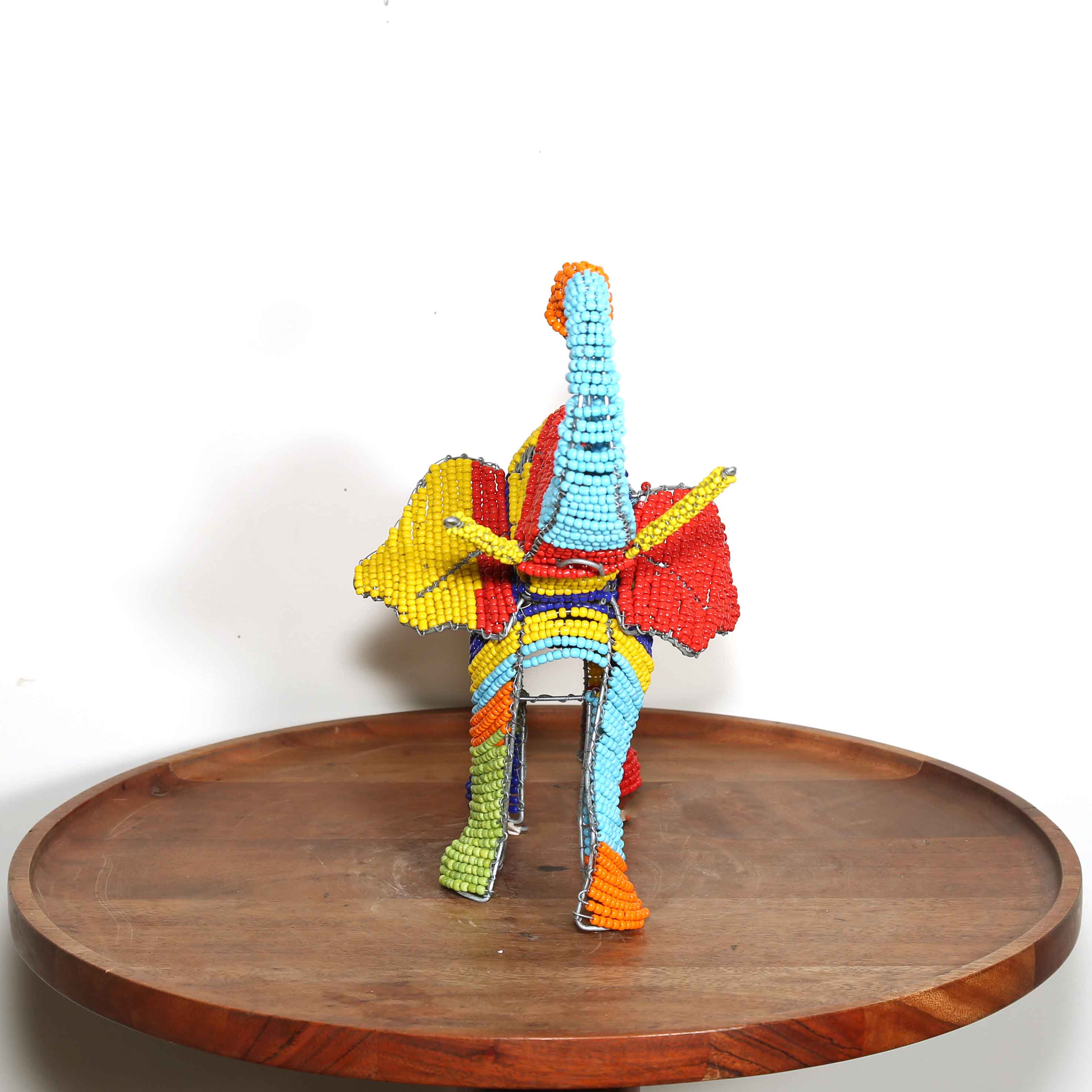 Colorful beaded elephant Sculpture African art to buy online