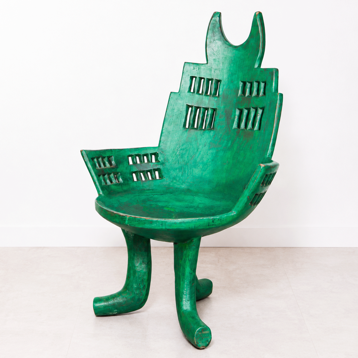 Green African chair for sale