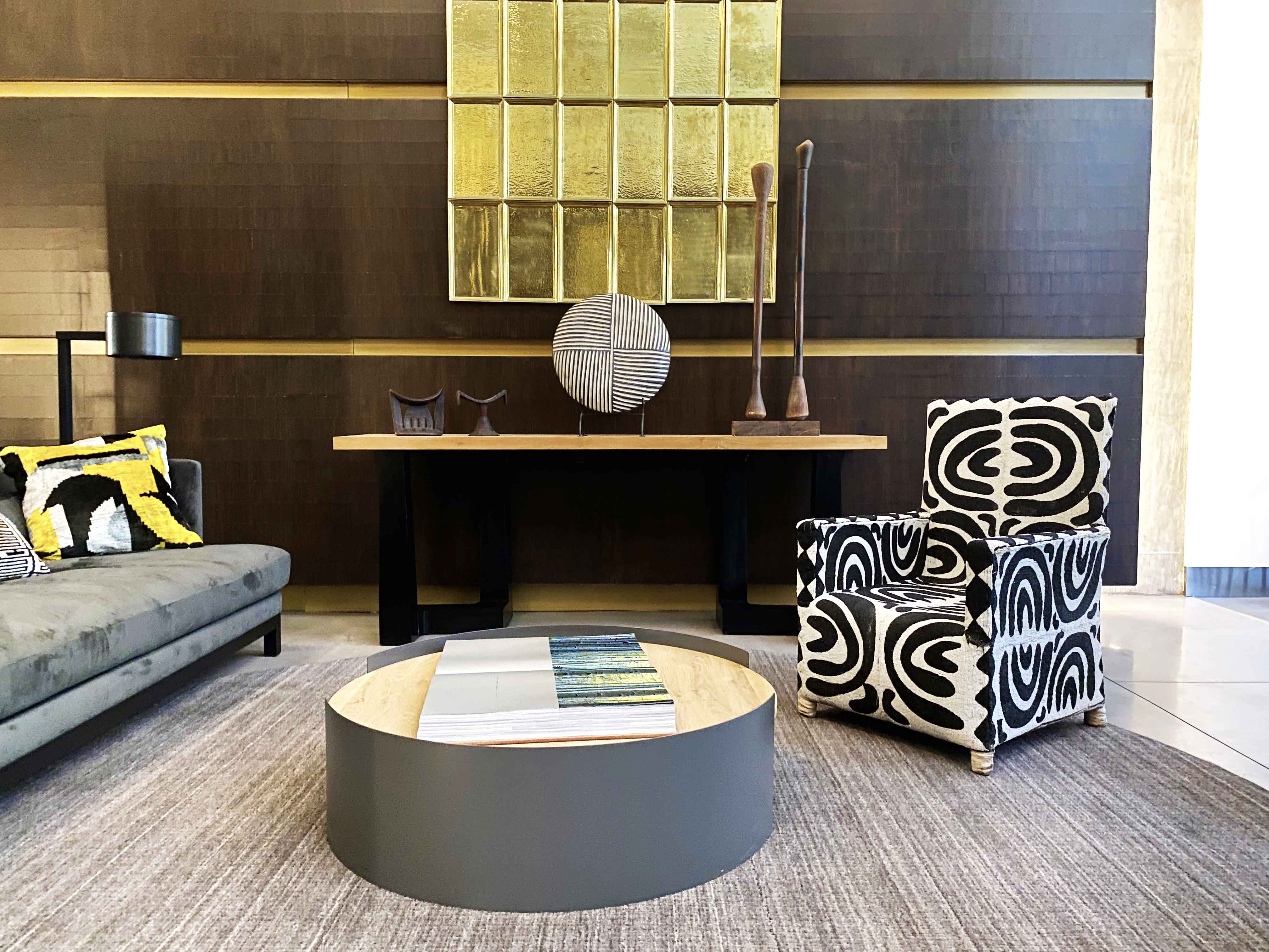 Black Round Dancing Shield from Cameroon Vintage Collectible Art & Home Decor