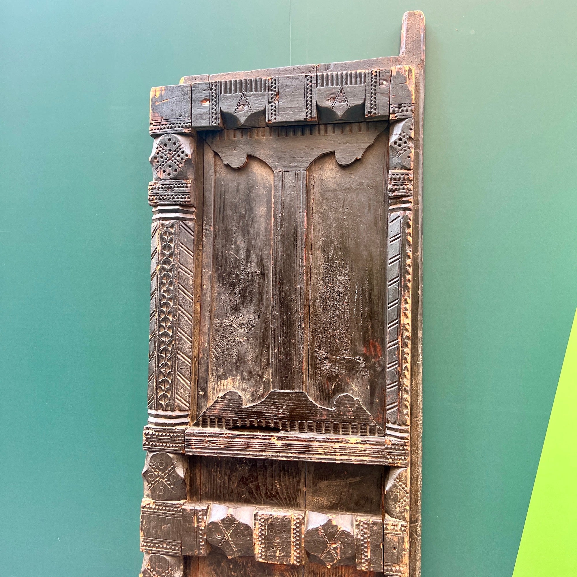 Authentic vintage Moroccan door. Berber Mountains Morocco. Traditional real door used in Morocco.