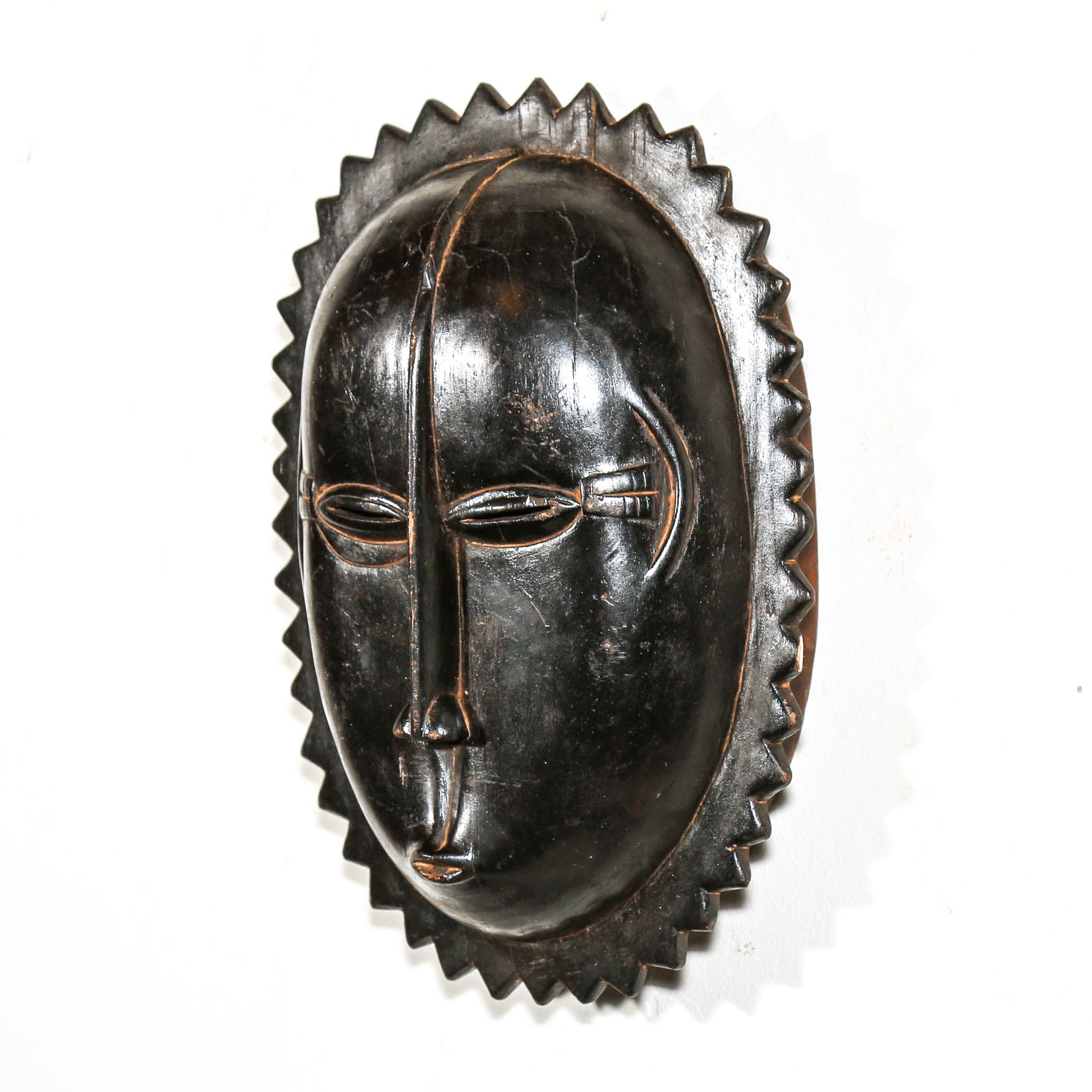 Black art with a face with a white background