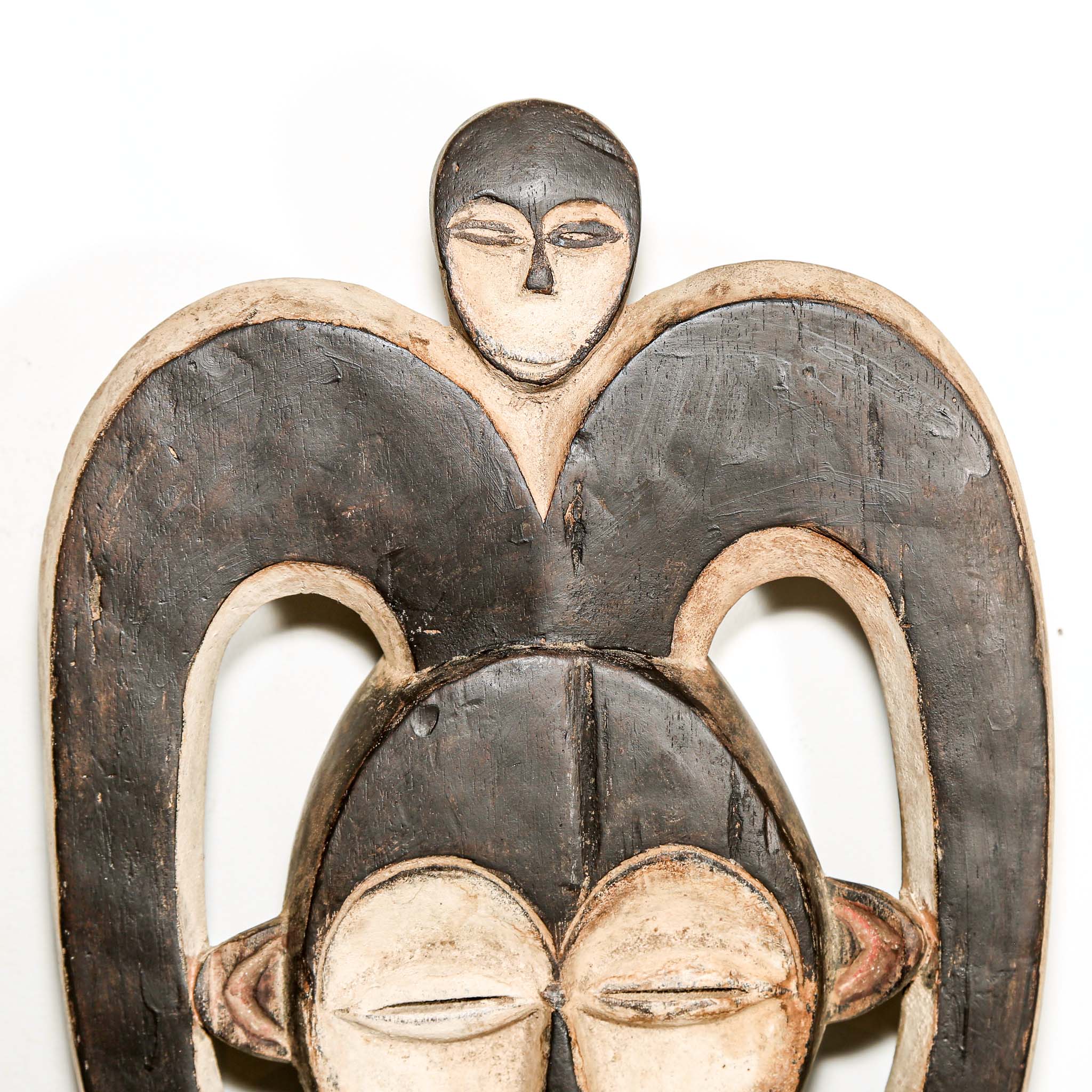 black and white African mask. Wall hanging African home decor