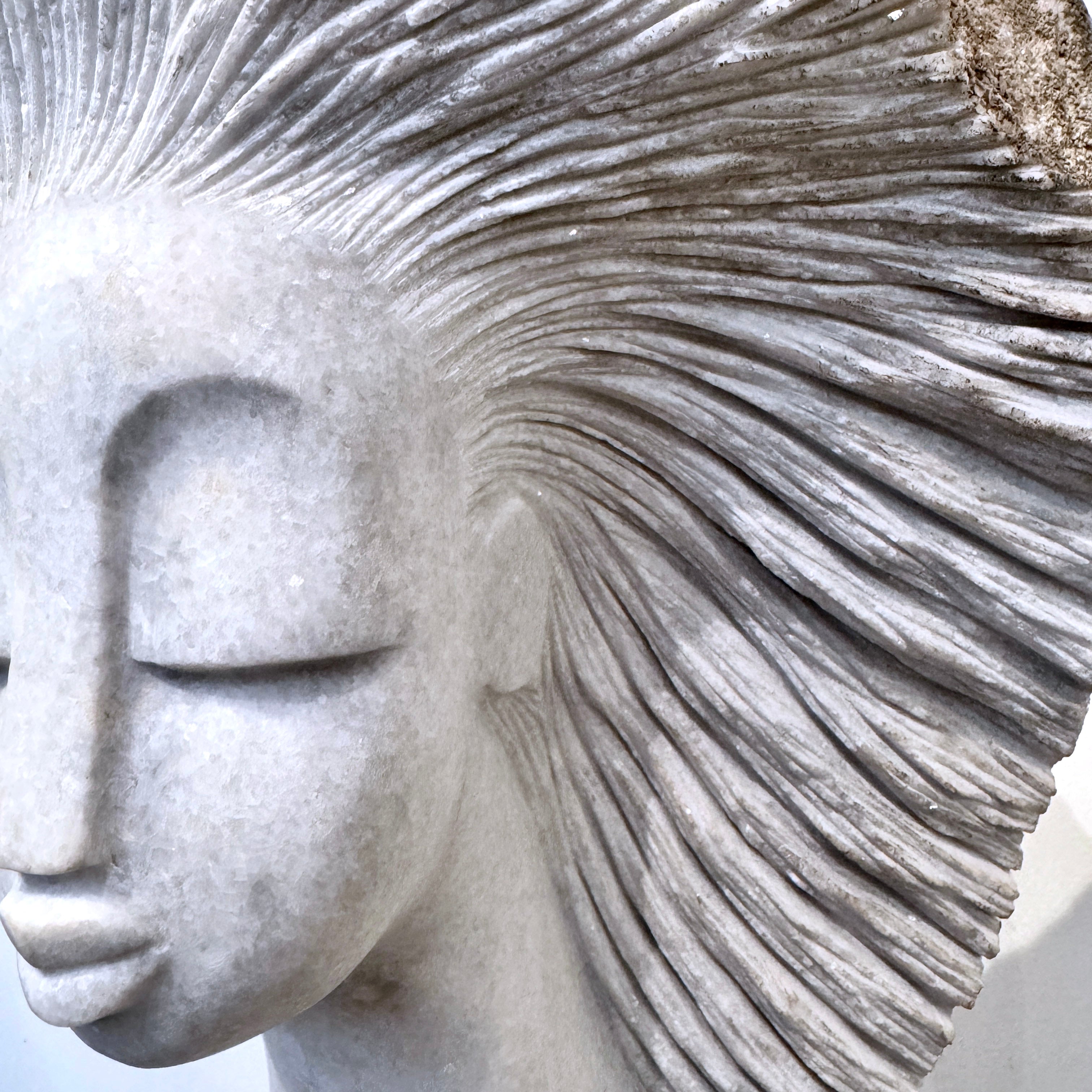 close of up stone sculpture