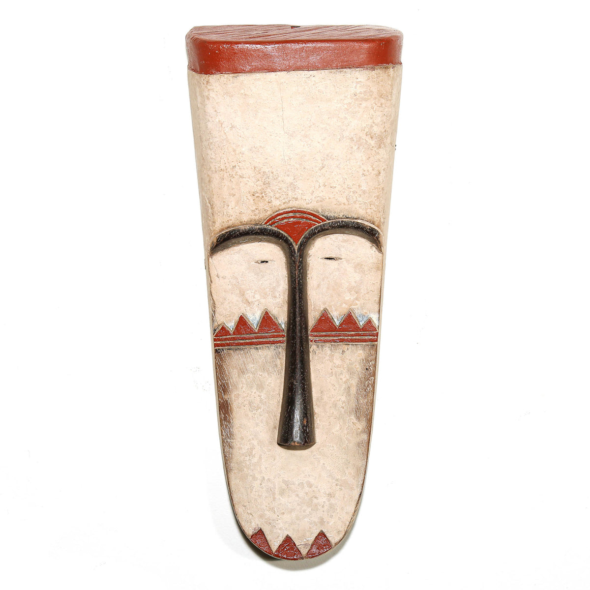 Traditional Fang mask from Gabon with elongated facial features and finely carved Central African design