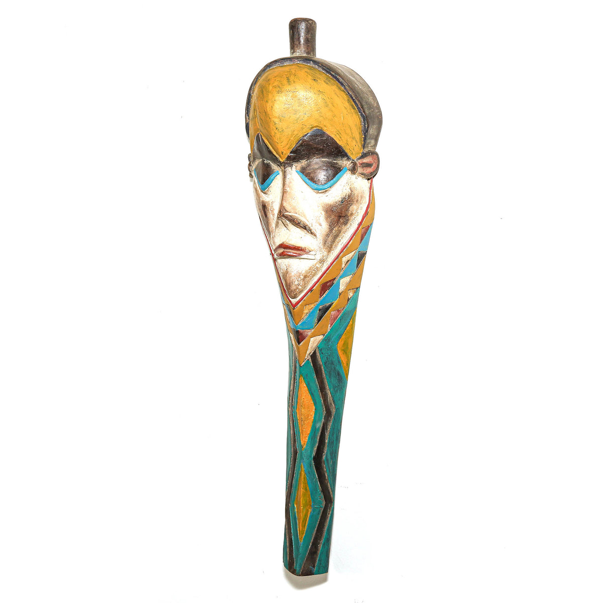 Pende ceremonial mask from Congo with traditional carved wood construction and distinctive regional styling