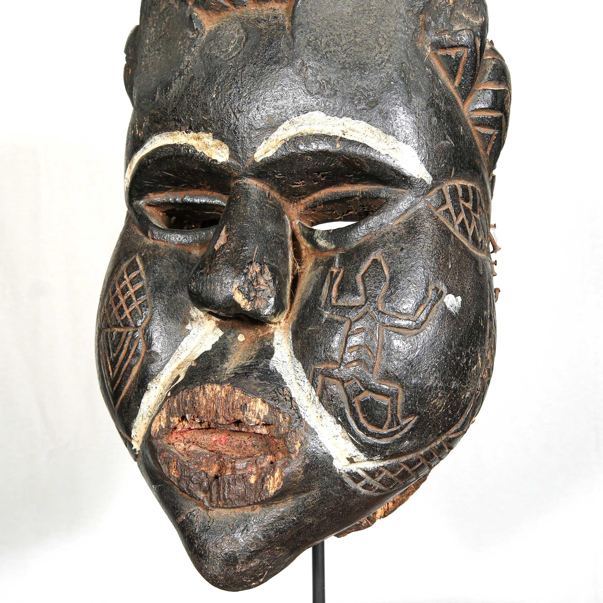 Ibibio Mask from Nigeria close up