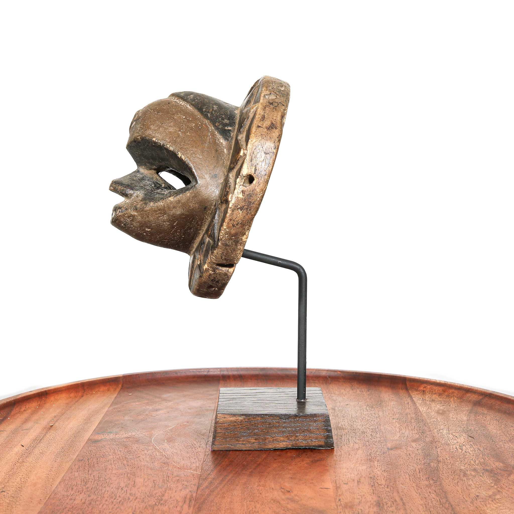 Eket Mask, Cameroon small authentic African mask left side