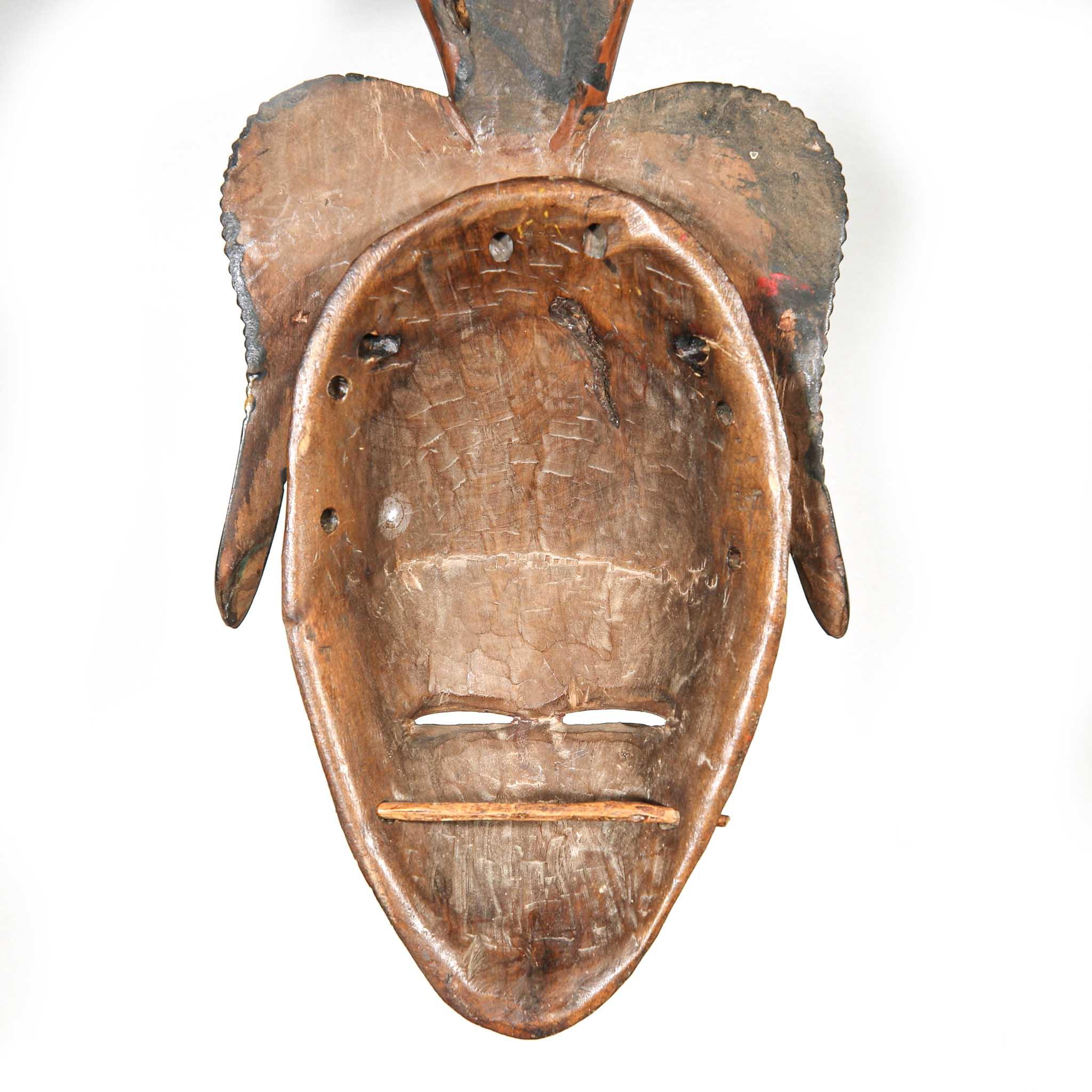 Guru Mask with Primate from Côte d'Ivoire showing inside