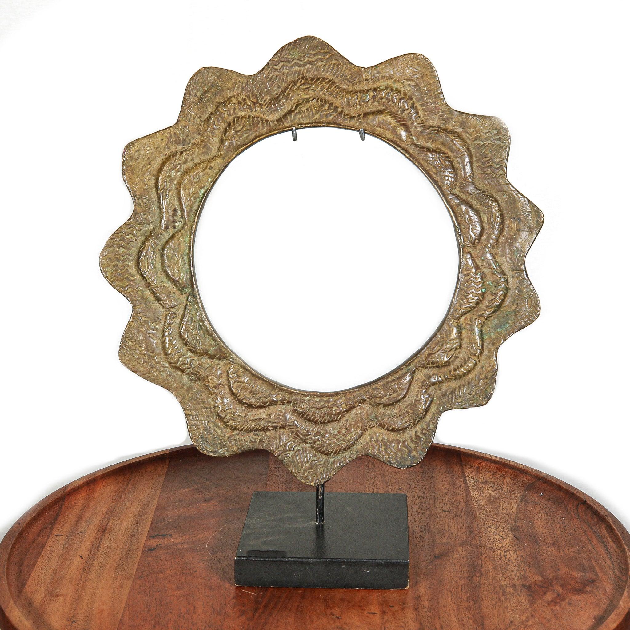 Handmade Copper Fang Currency Collar from Gabon front