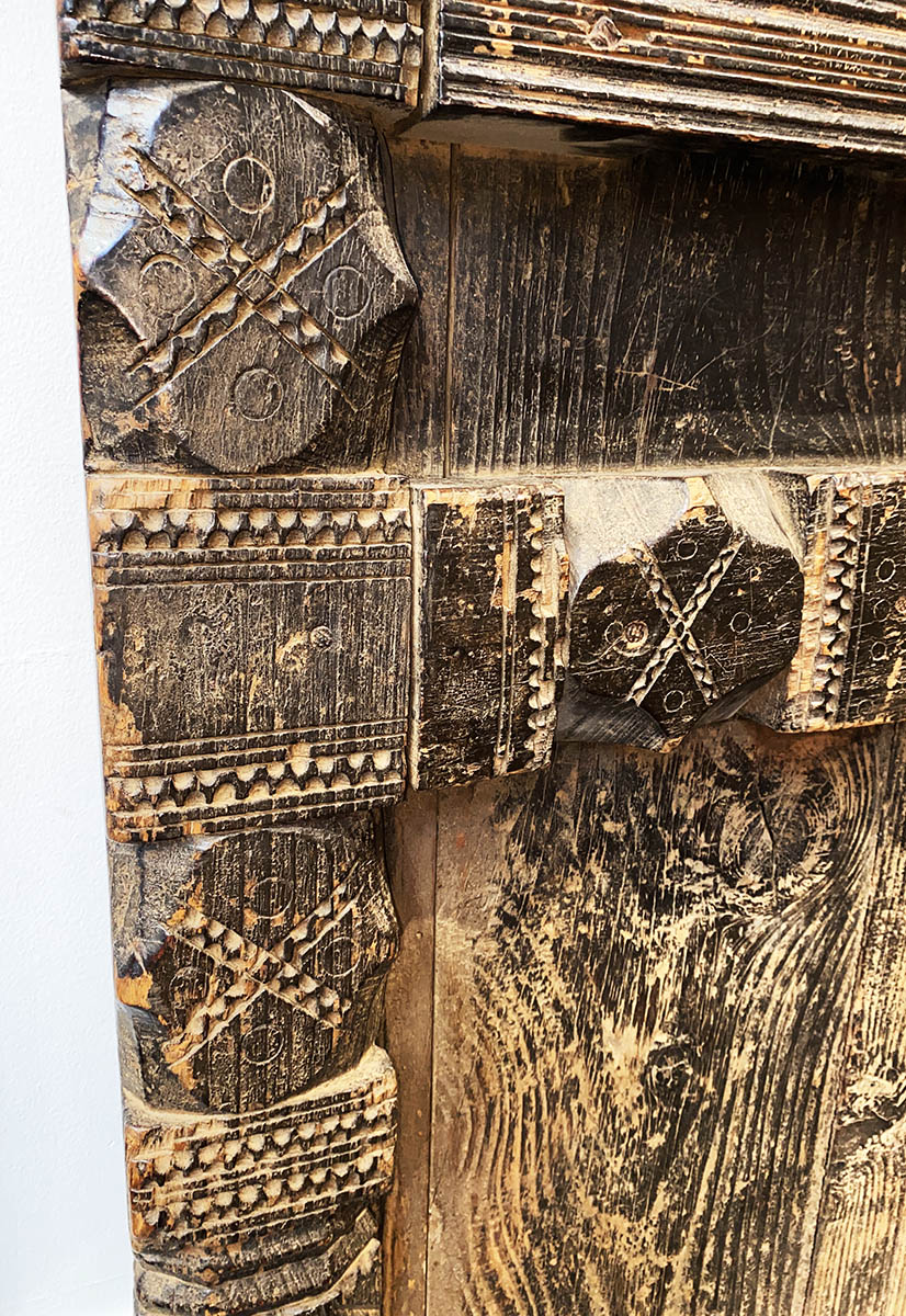 Authentic vintage Moroccan door. Berber Mountains Morocco. Traditional real door used in Morocco.