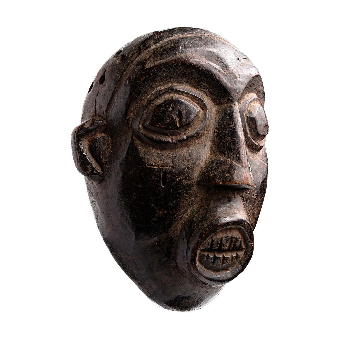 Night Society Bamaleki Mask from Cameroon close up