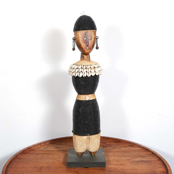 Doll with black beads for sale from Africa