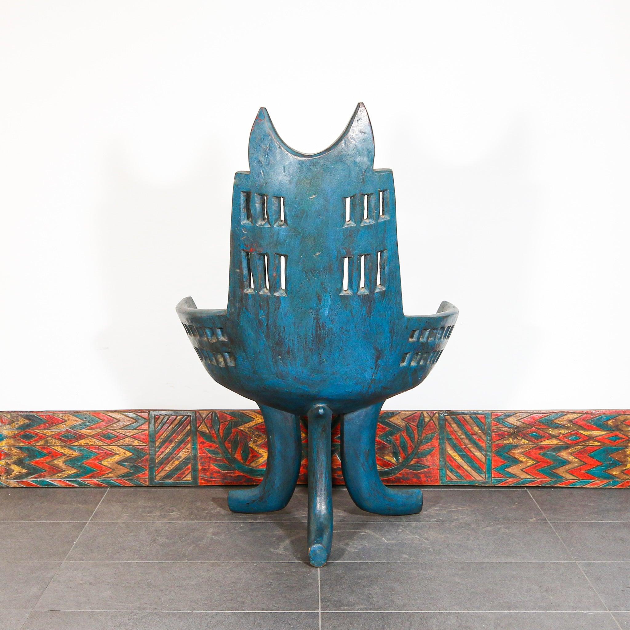 Blue African chair