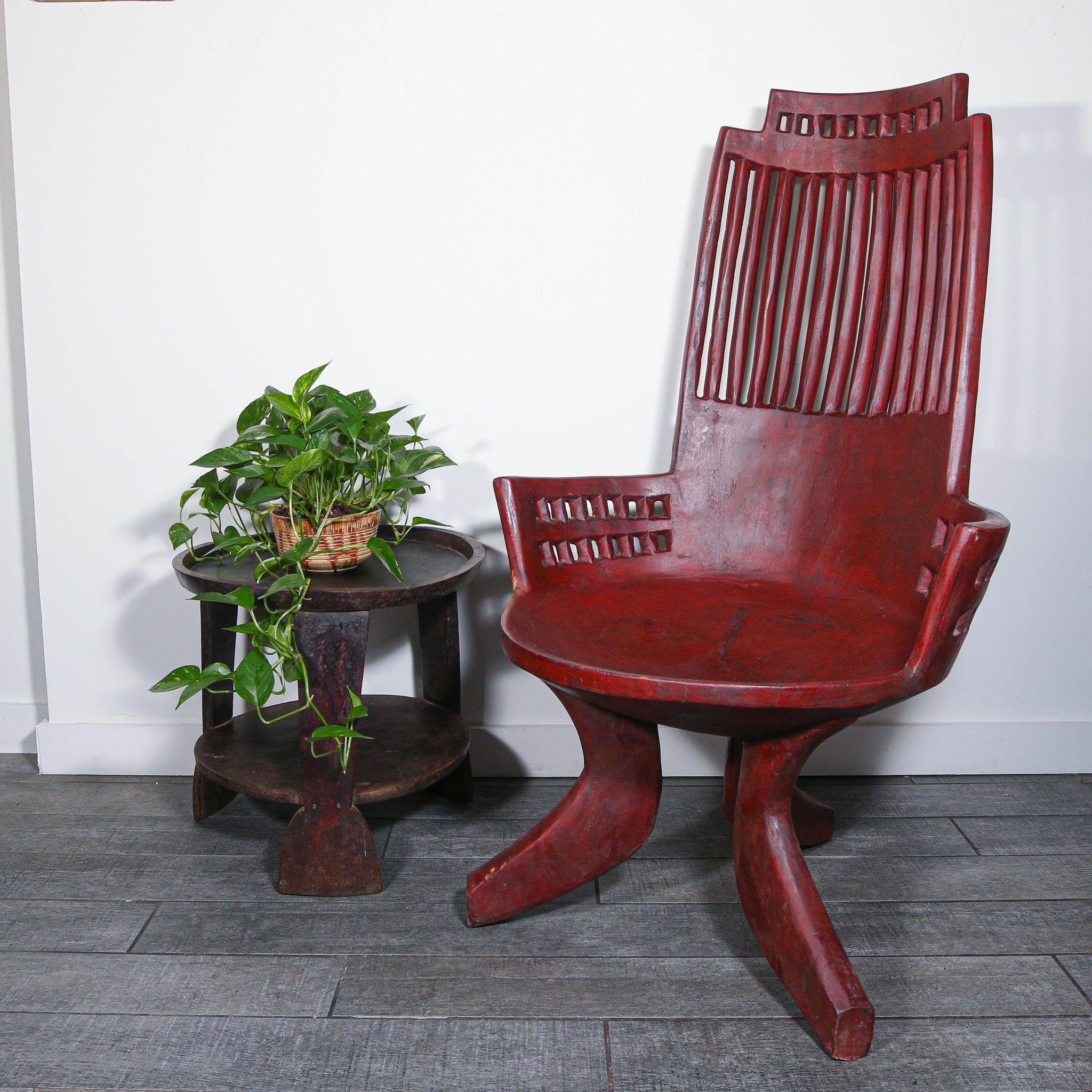 large decorative chair from Africa