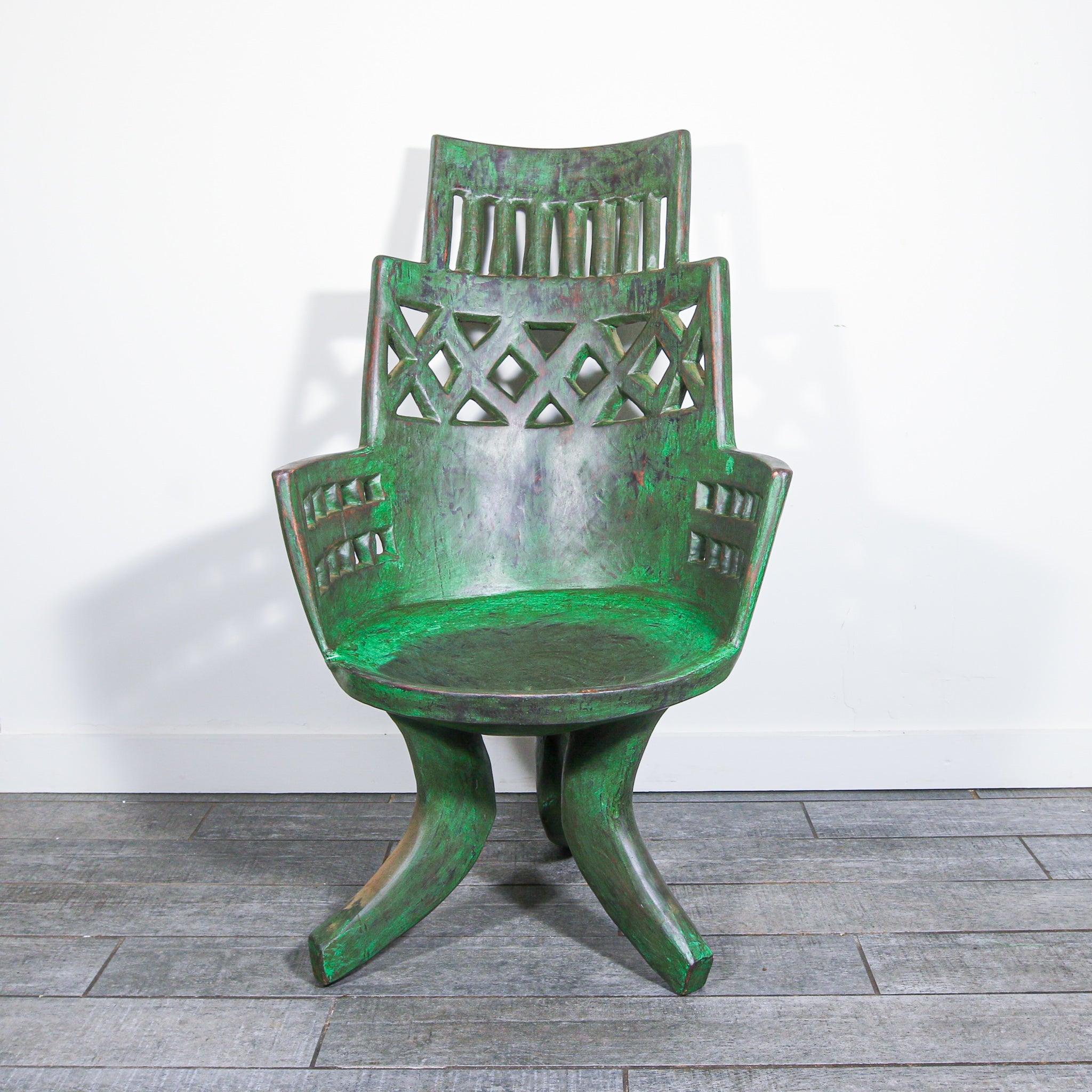 Green African throne