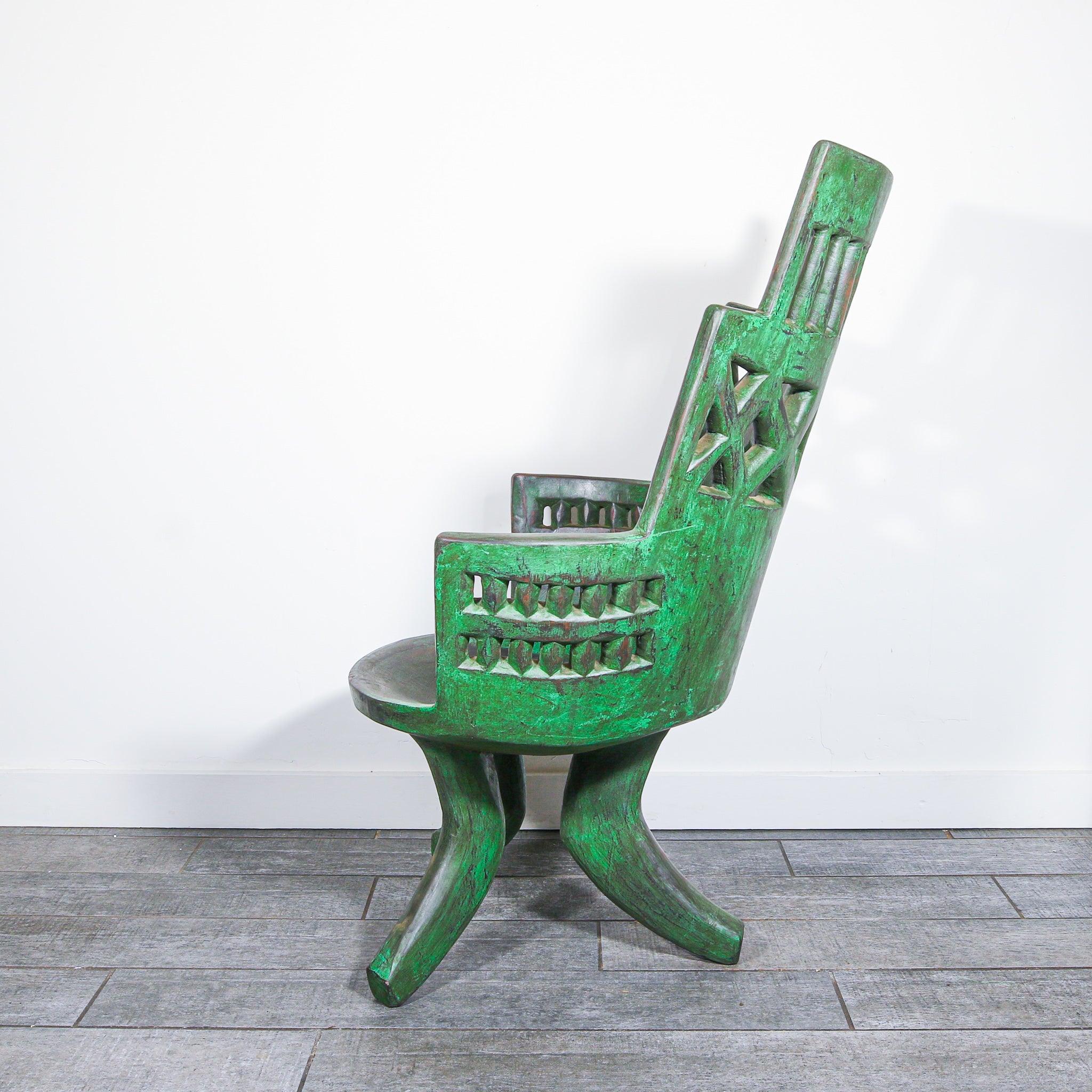 Green African throne