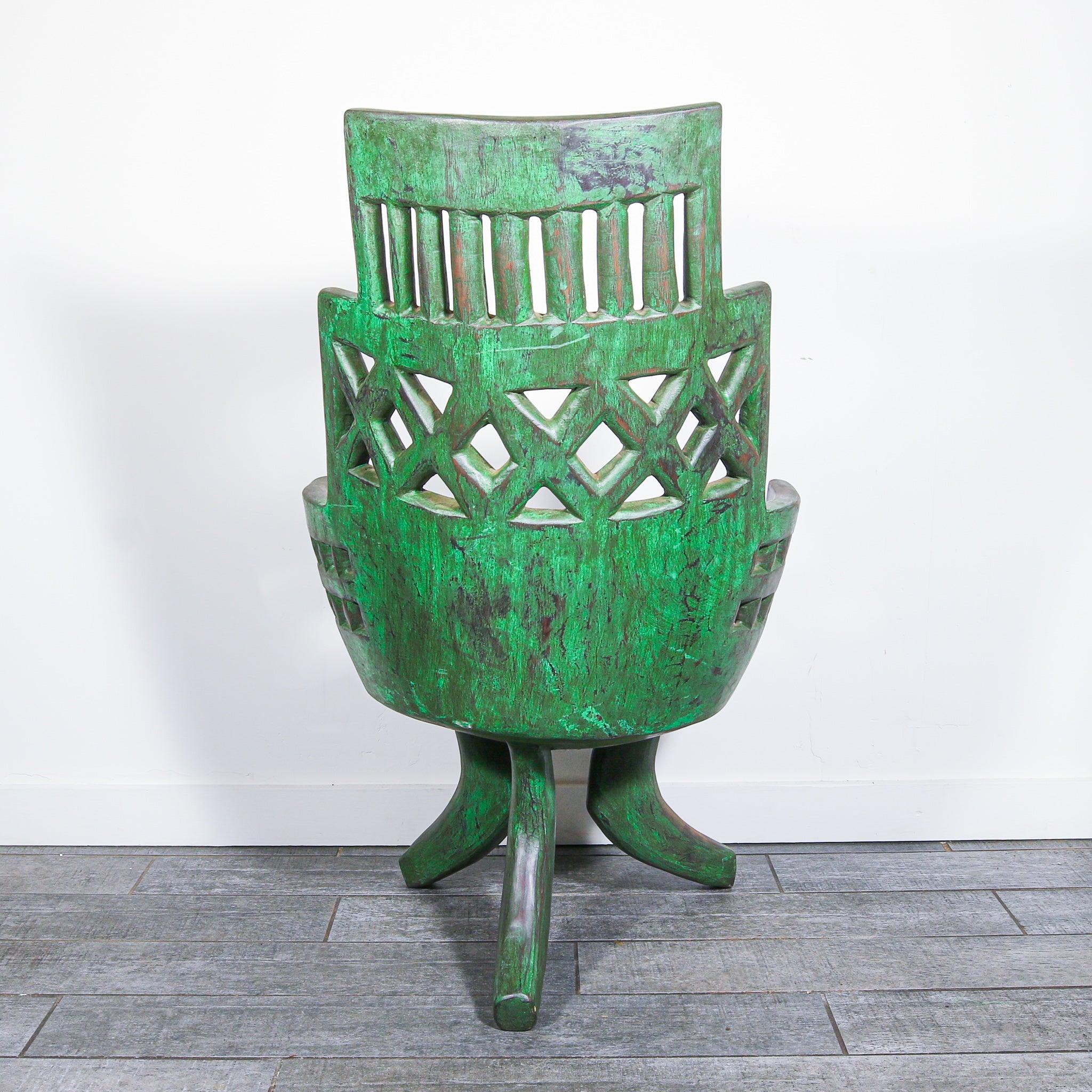 Green African throne