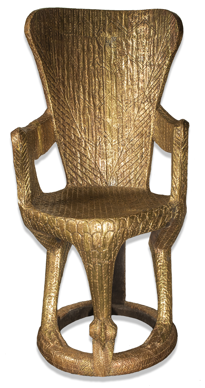 Gold throne front view