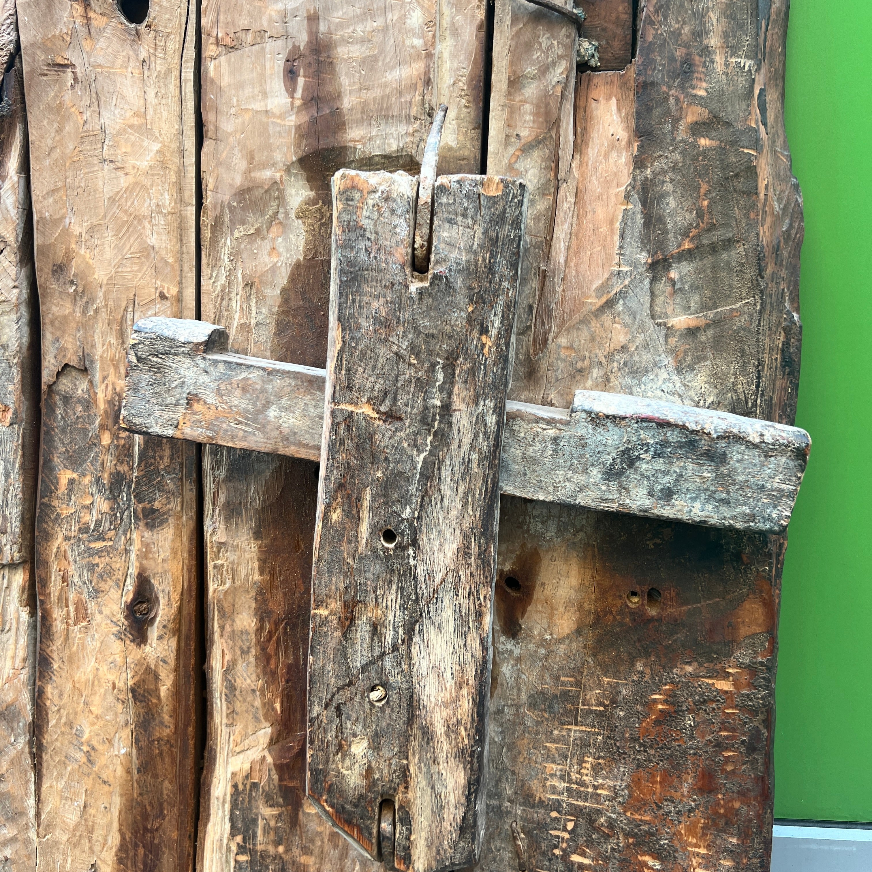 Authentic vintage Moroccan door. Berber Mountains Morocco. Traditional real  door used in Morocco. 