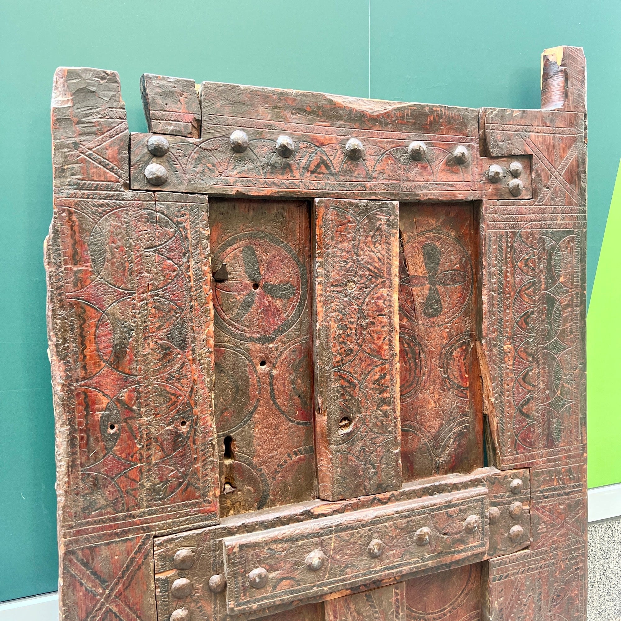 Authentic vintage Moroccan door. Berber Mountains Morocco. Traditional real  door used in Morocco. 