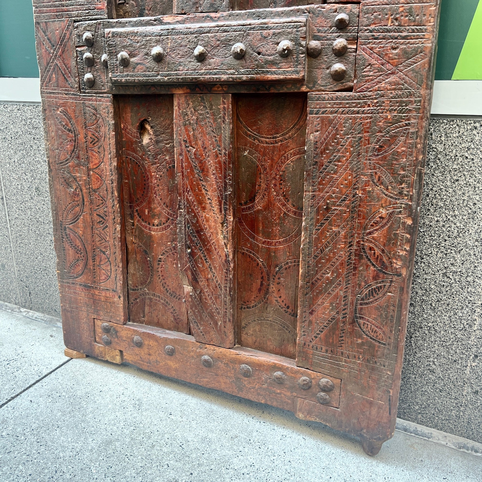 Authentic vintage Moroccan door. Berber Mountains Morocco. Traditional real  door used in Morocco. 