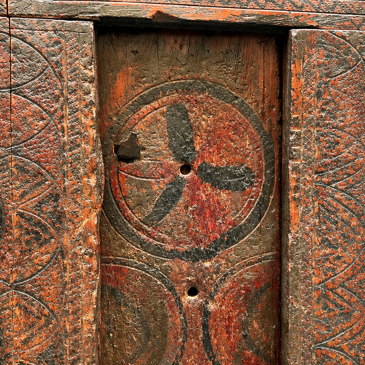 Authentic vintage Moroccan door. Berber Mountains Morocco. Traditional real  door used in Morocco. 