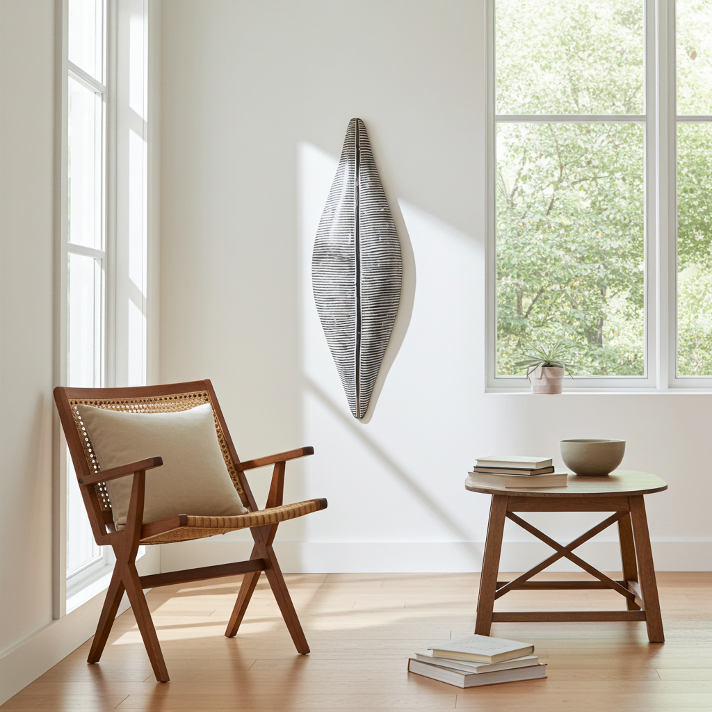 African shield on a livingroom wall