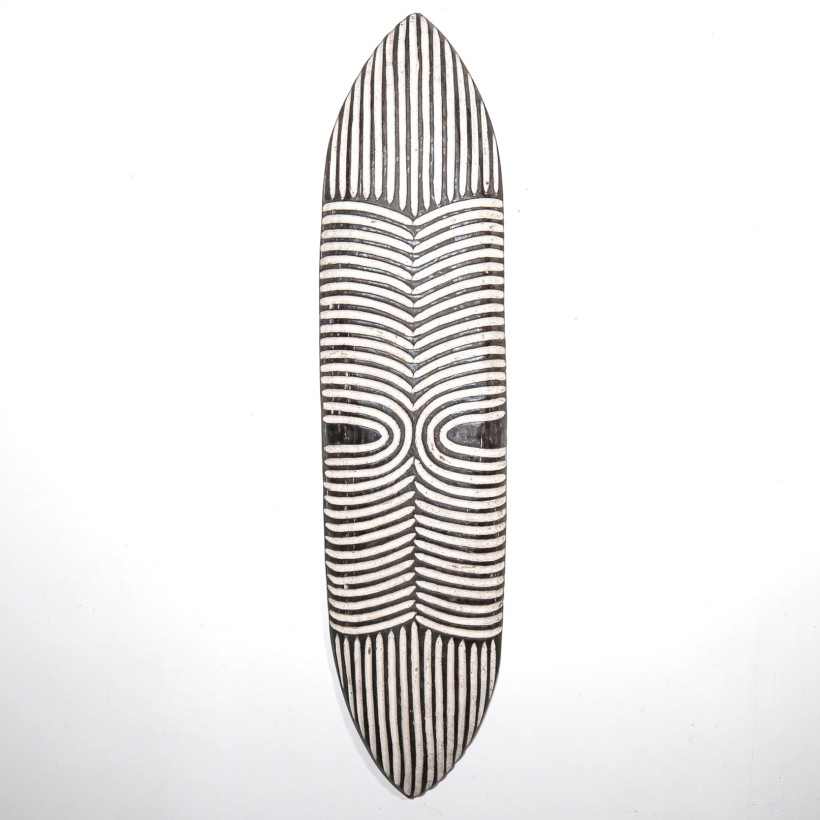 black and white wall shield decoration 