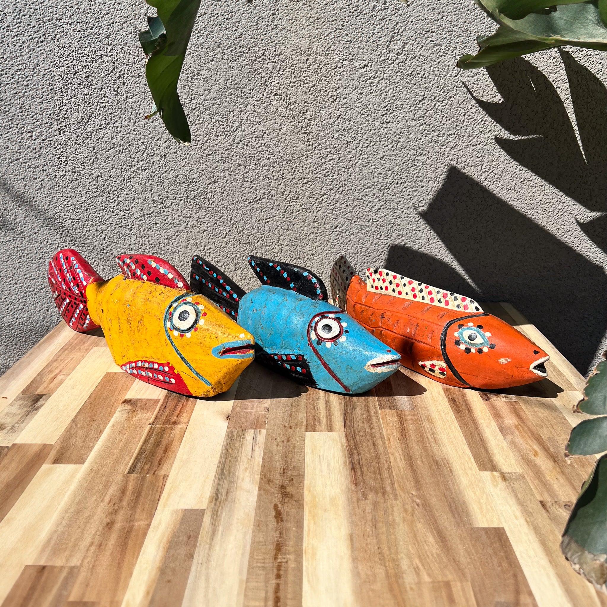 Black Bozo Fish Sculpture an African home decor