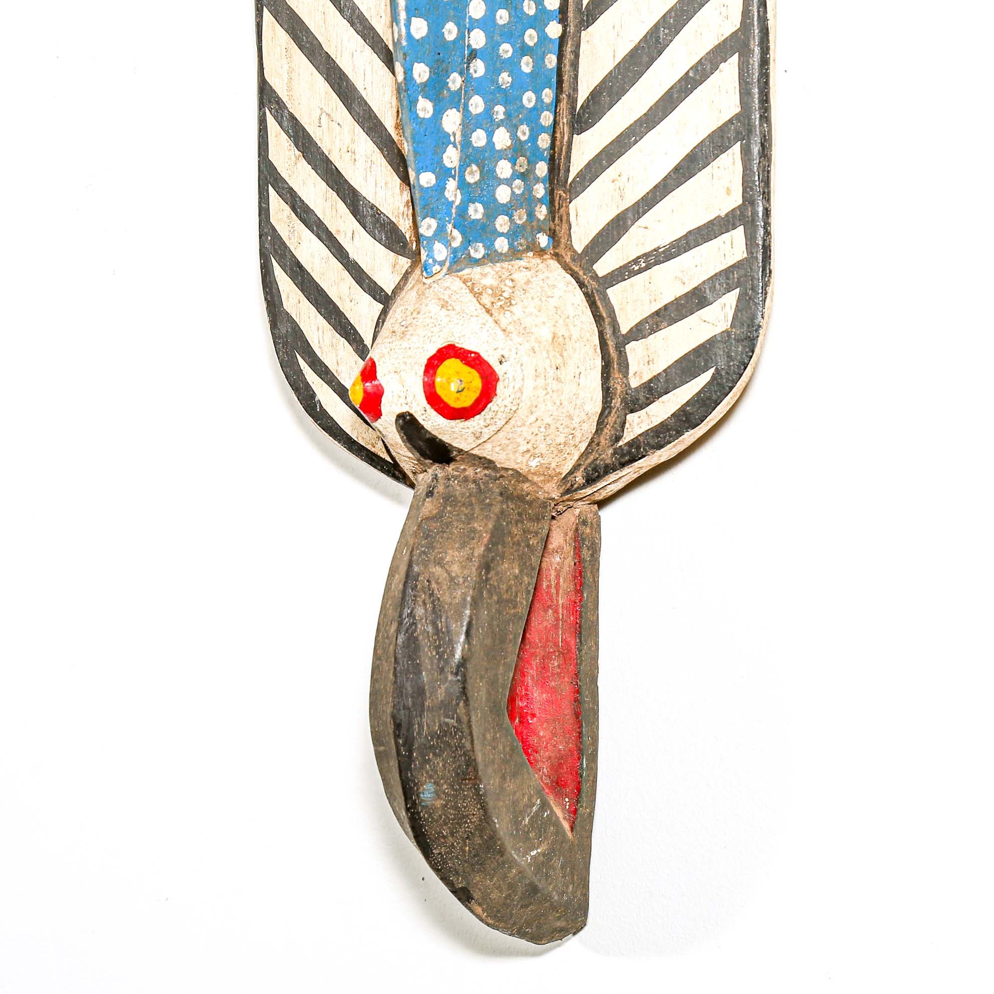 painted wood Bird African art for sale