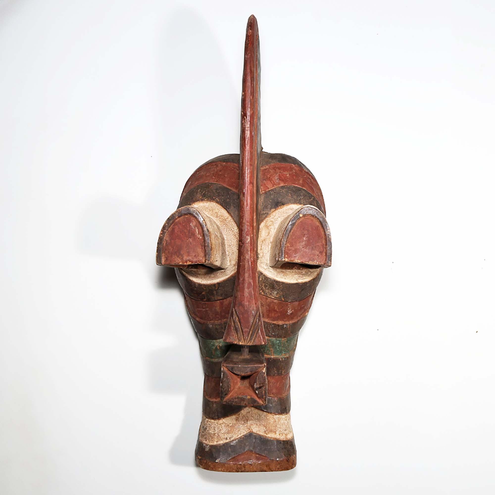 Songye Mask from D.R. Congo - Large as a wall decor idea showing front