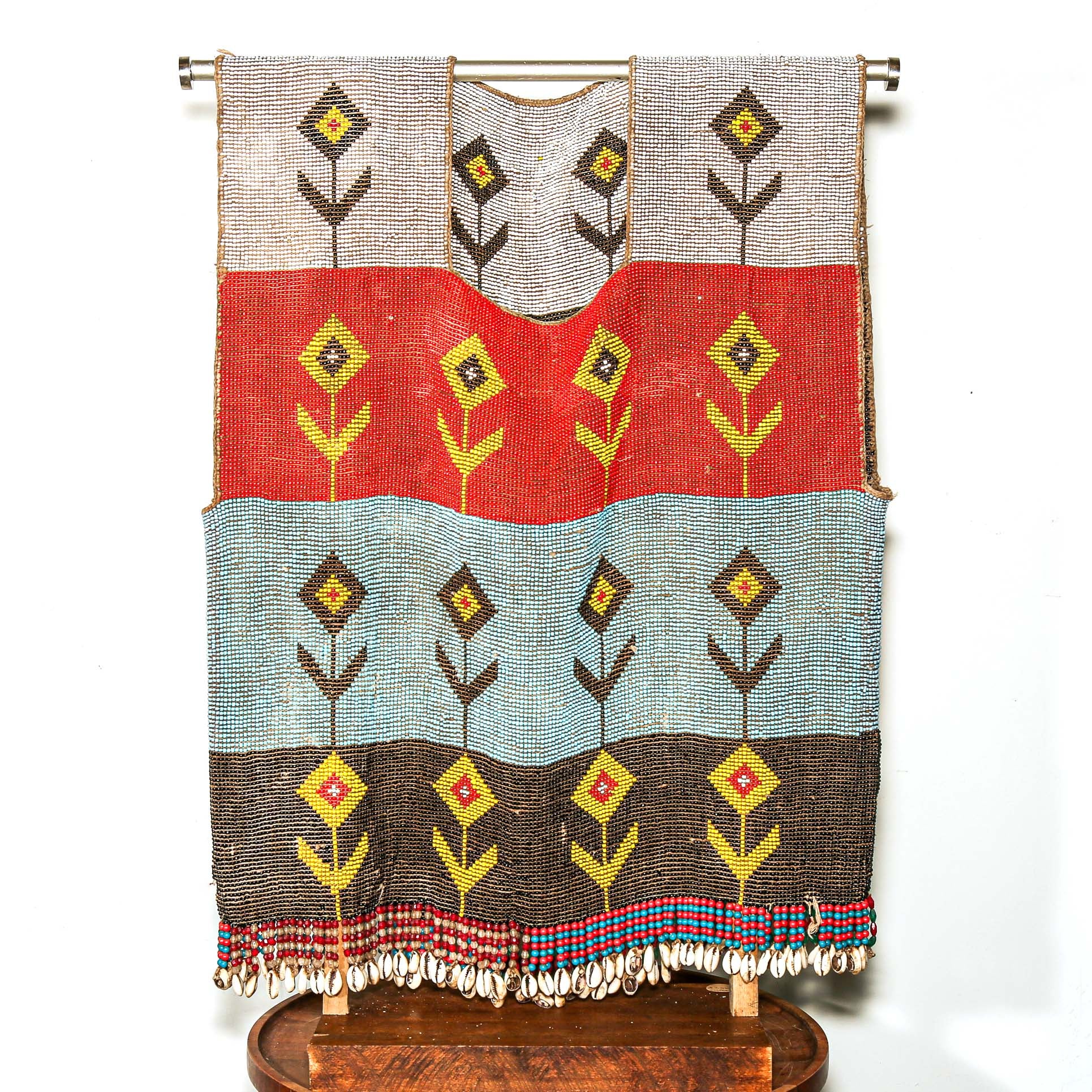 Blue Kirdi Beaded Tunic, Cameroon