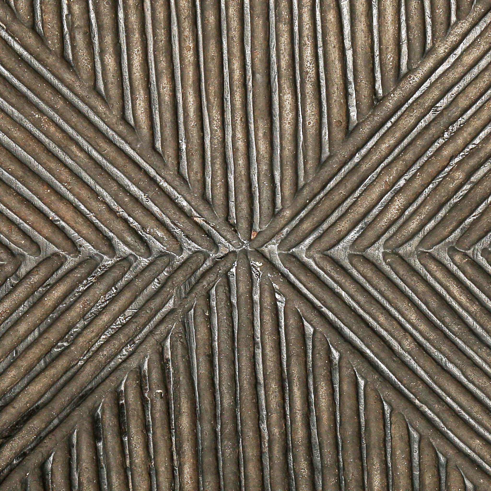 black African art round wood shield to hang on the wall