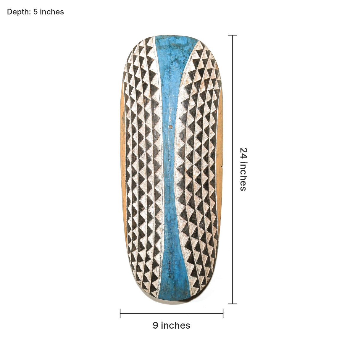 Shield with dimensions