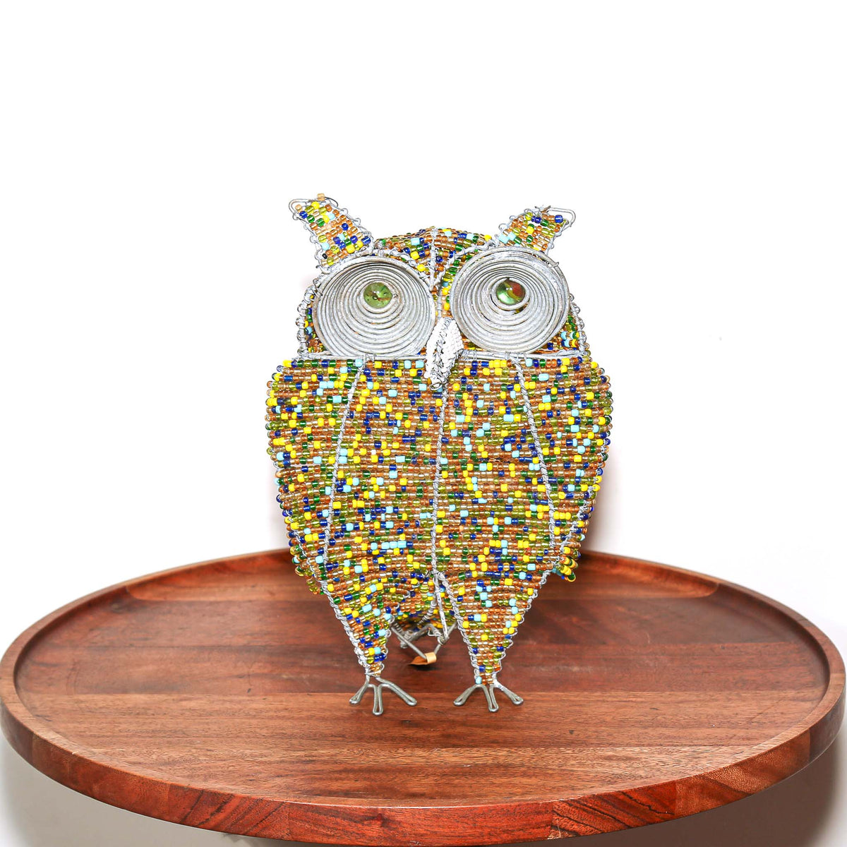 Beaded Owl Sculpture, South Africa | Medium | SKU: D1113
