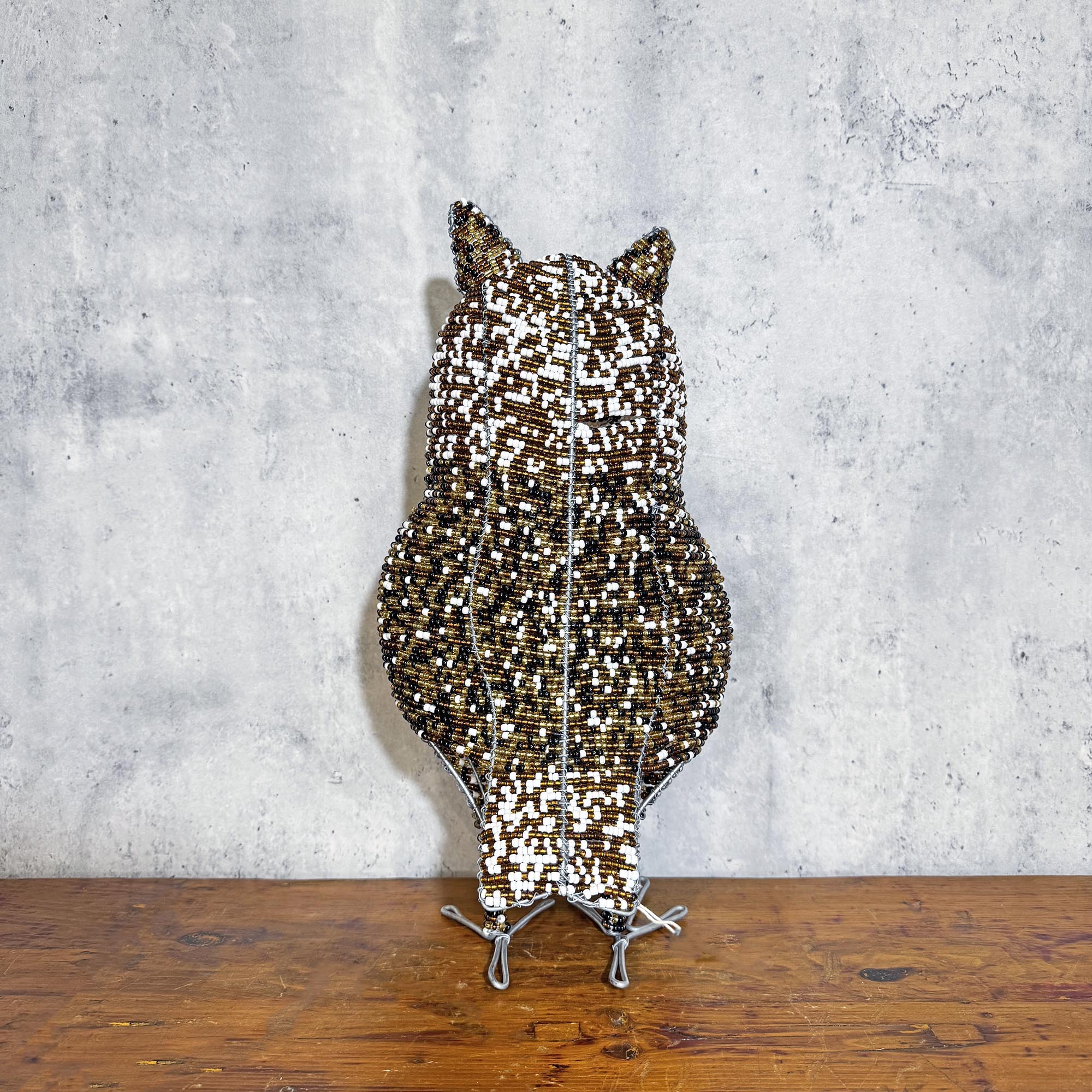 finely beaded owl sculpture