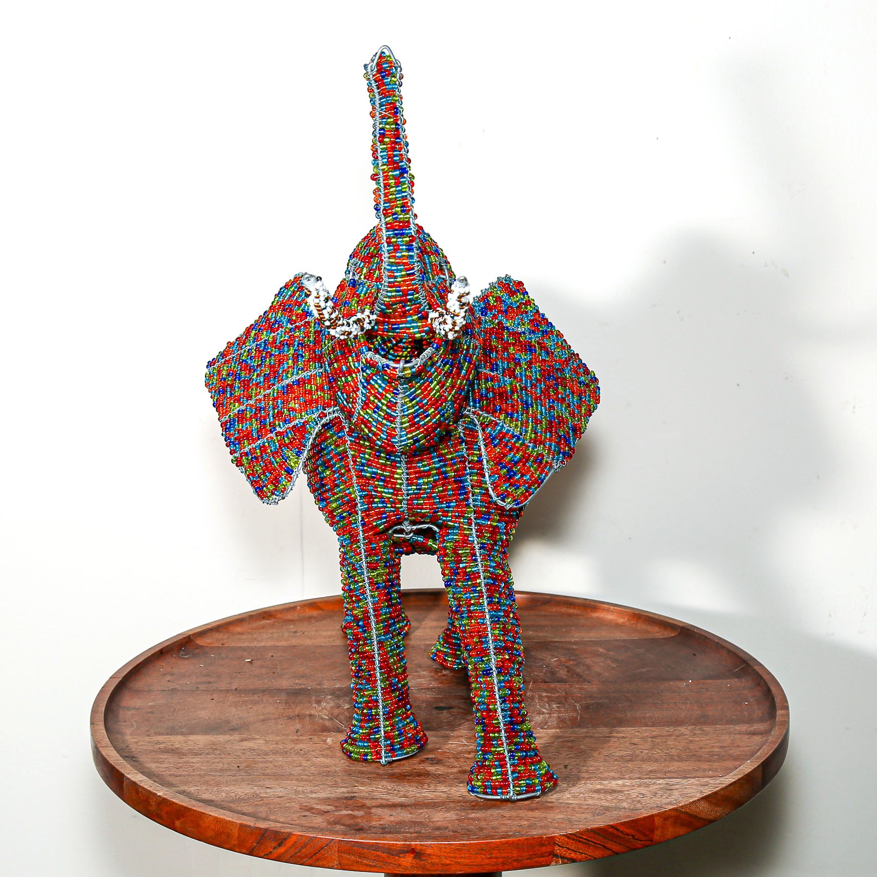 Elephant made with beads from Africa