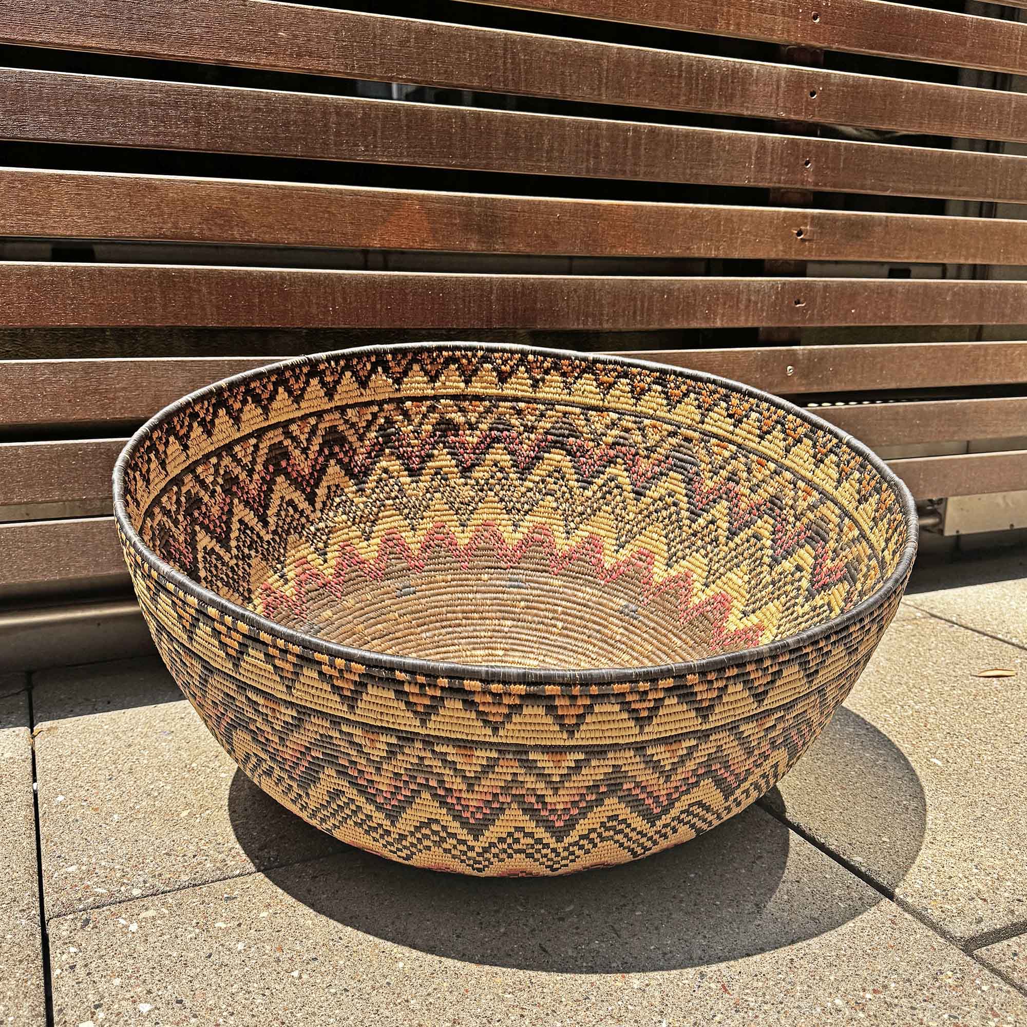 very large hand made African Basket