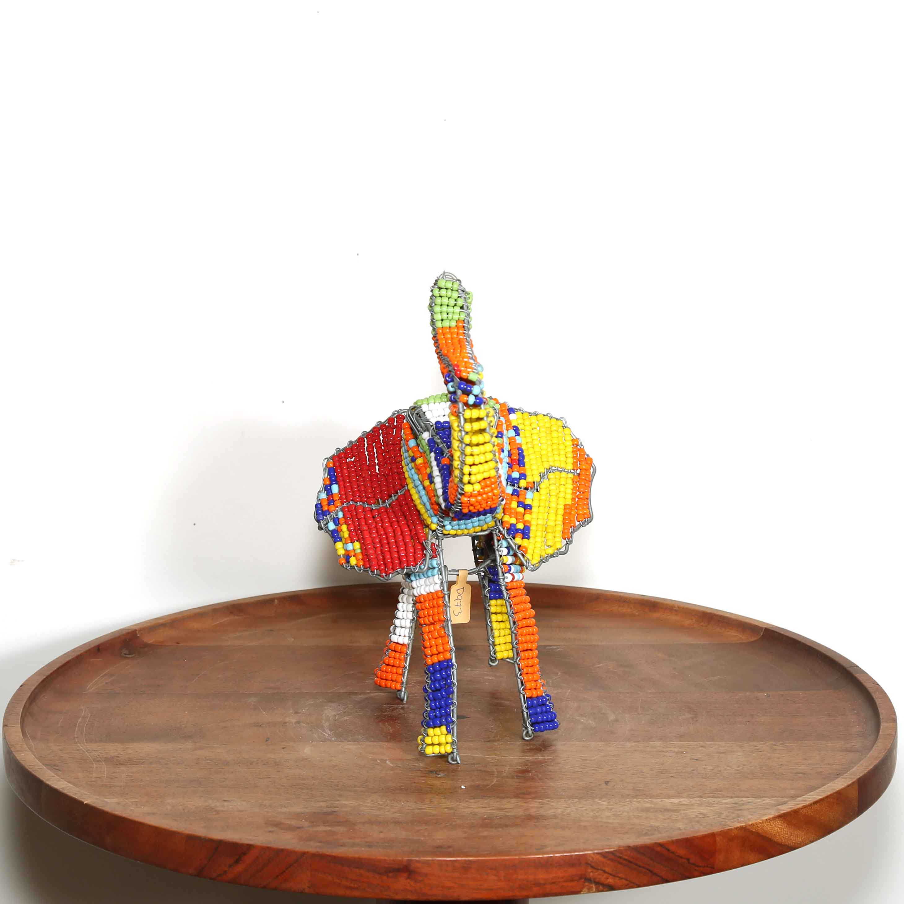 Colorful beaded elephant Sculpture African art to buy online 